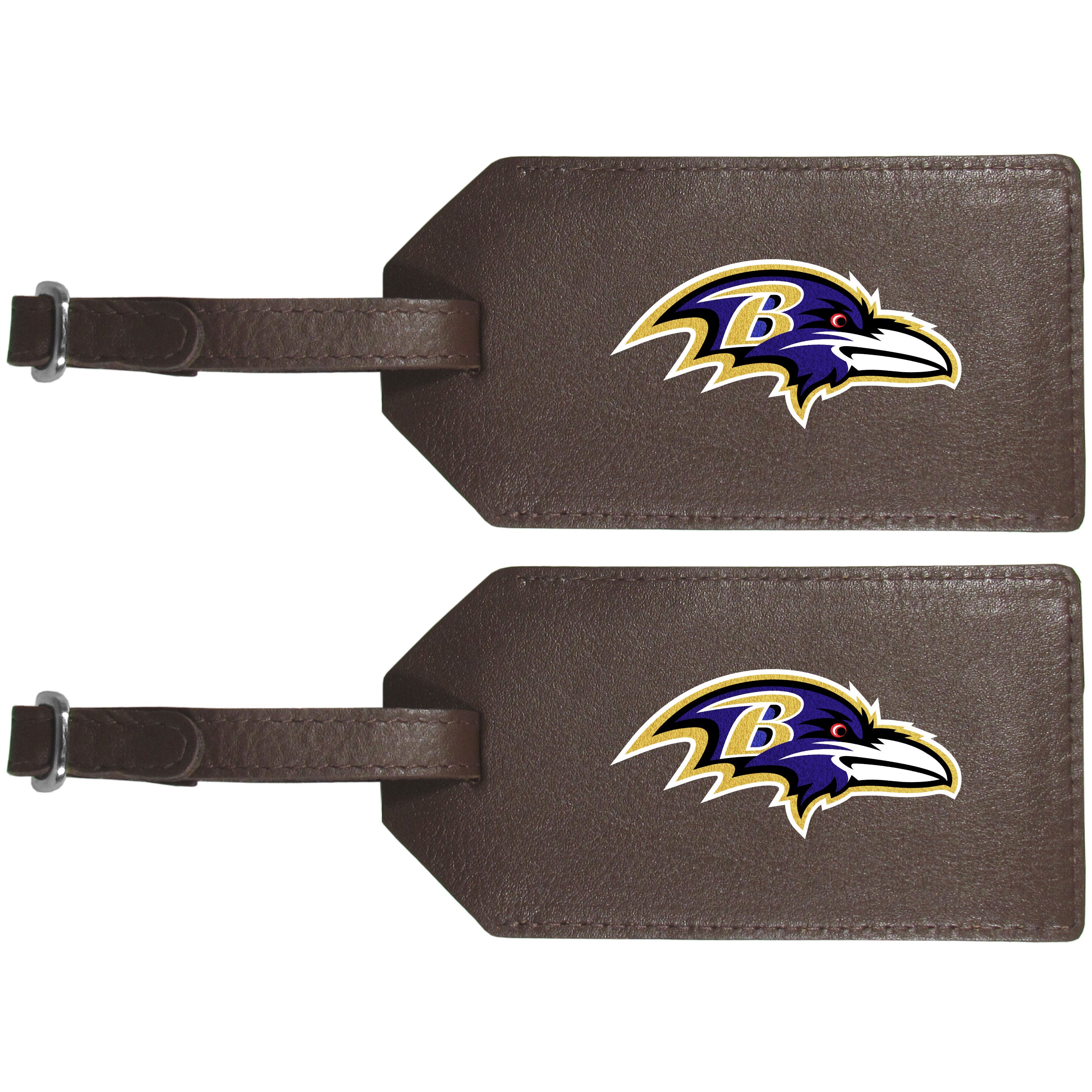 Baltimore Ravens Leather Luggage Strap, 2pk