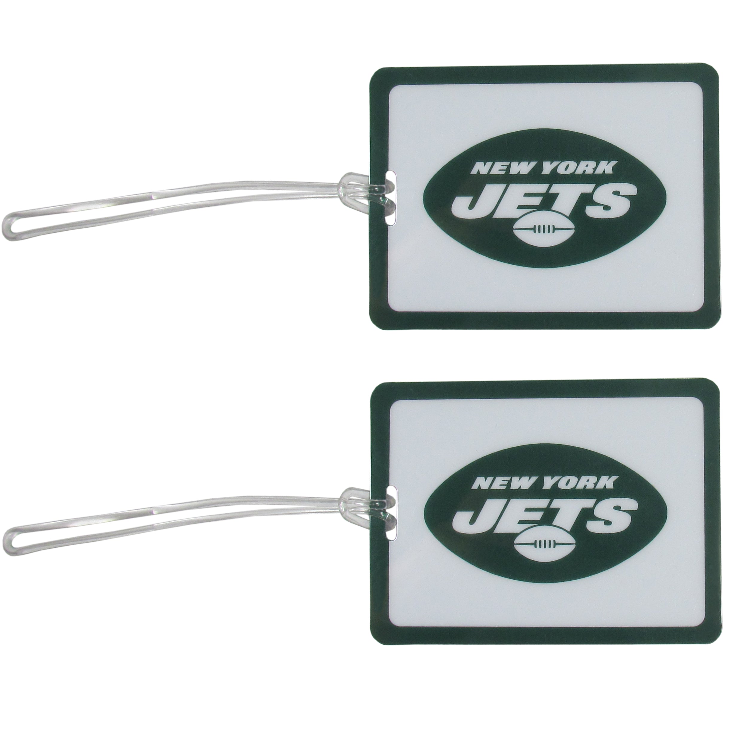 New York Jets Vinyl Luggage Tag, 2pk