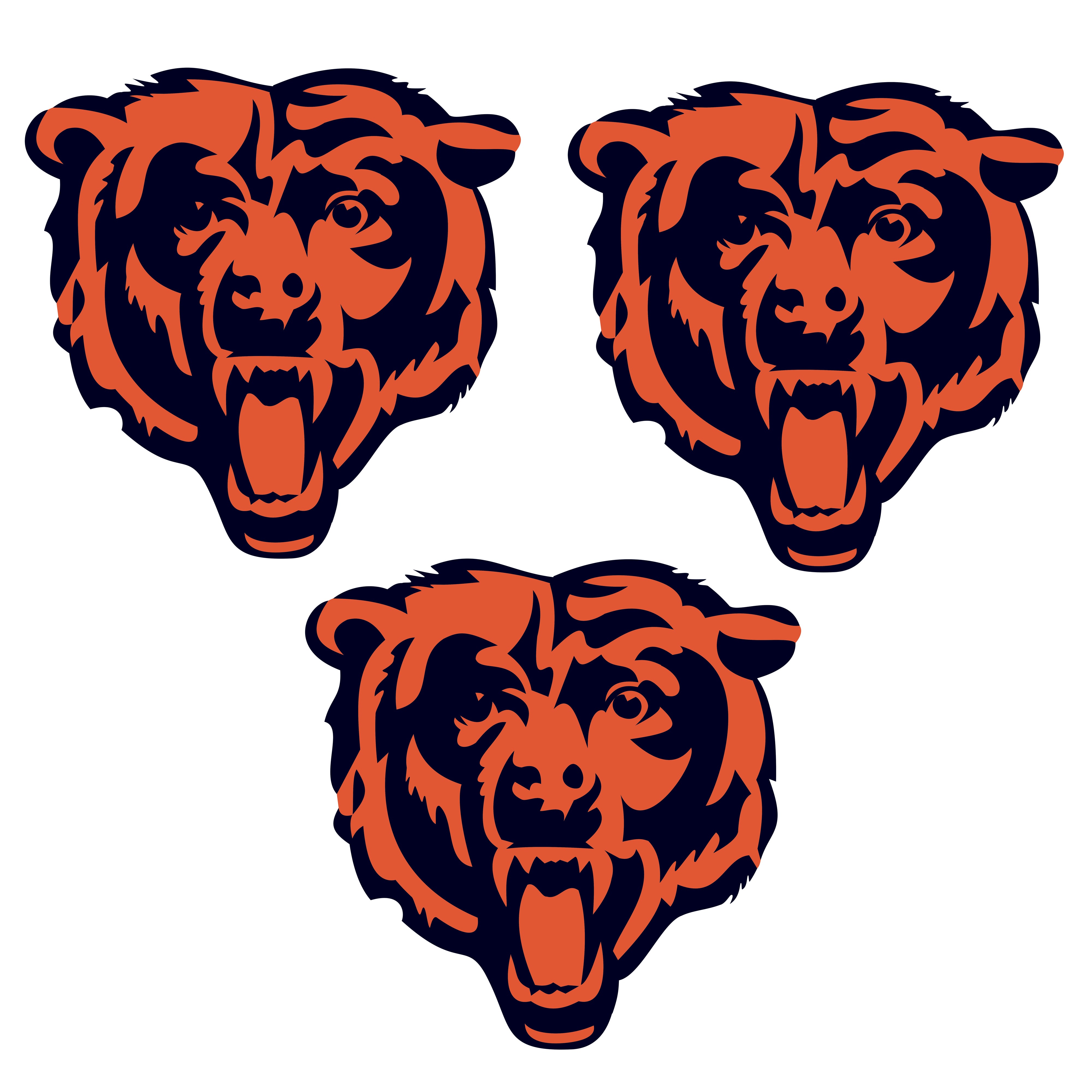 Chicago Bears Auto Decal 3 Pack