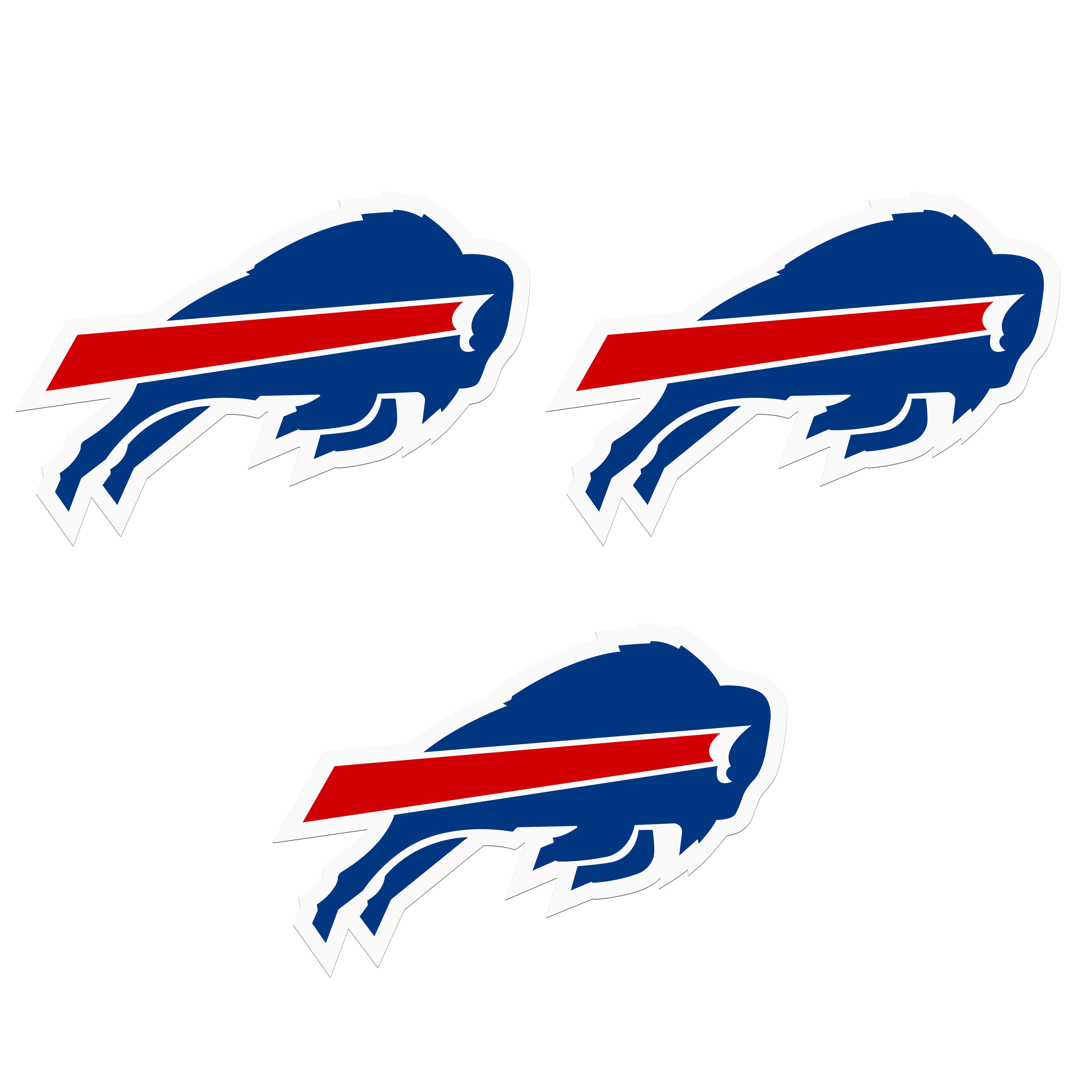 Buffalo Bills Auto Decal 3 Pack