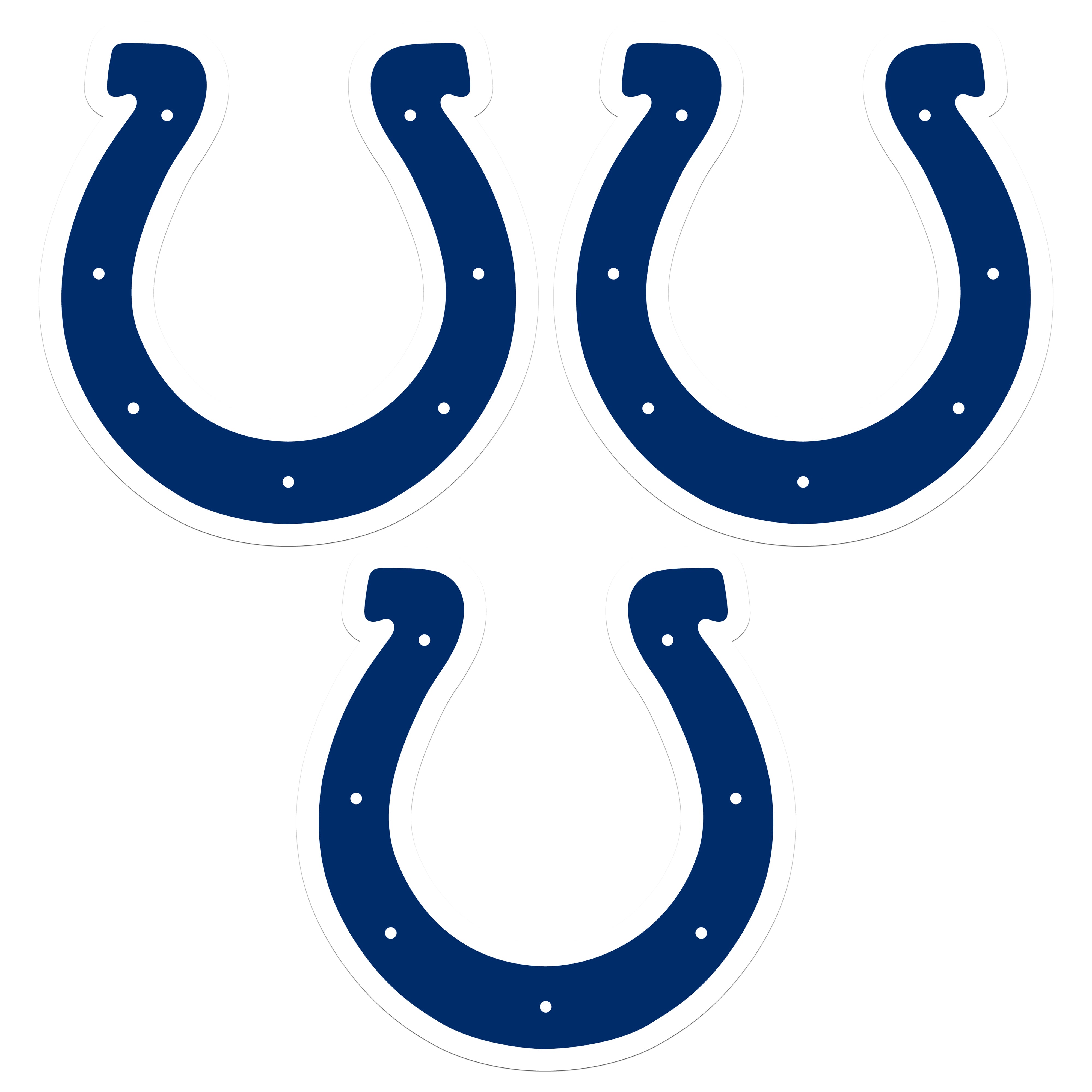 Indianapolis Colts Auto Decal 3 Pack