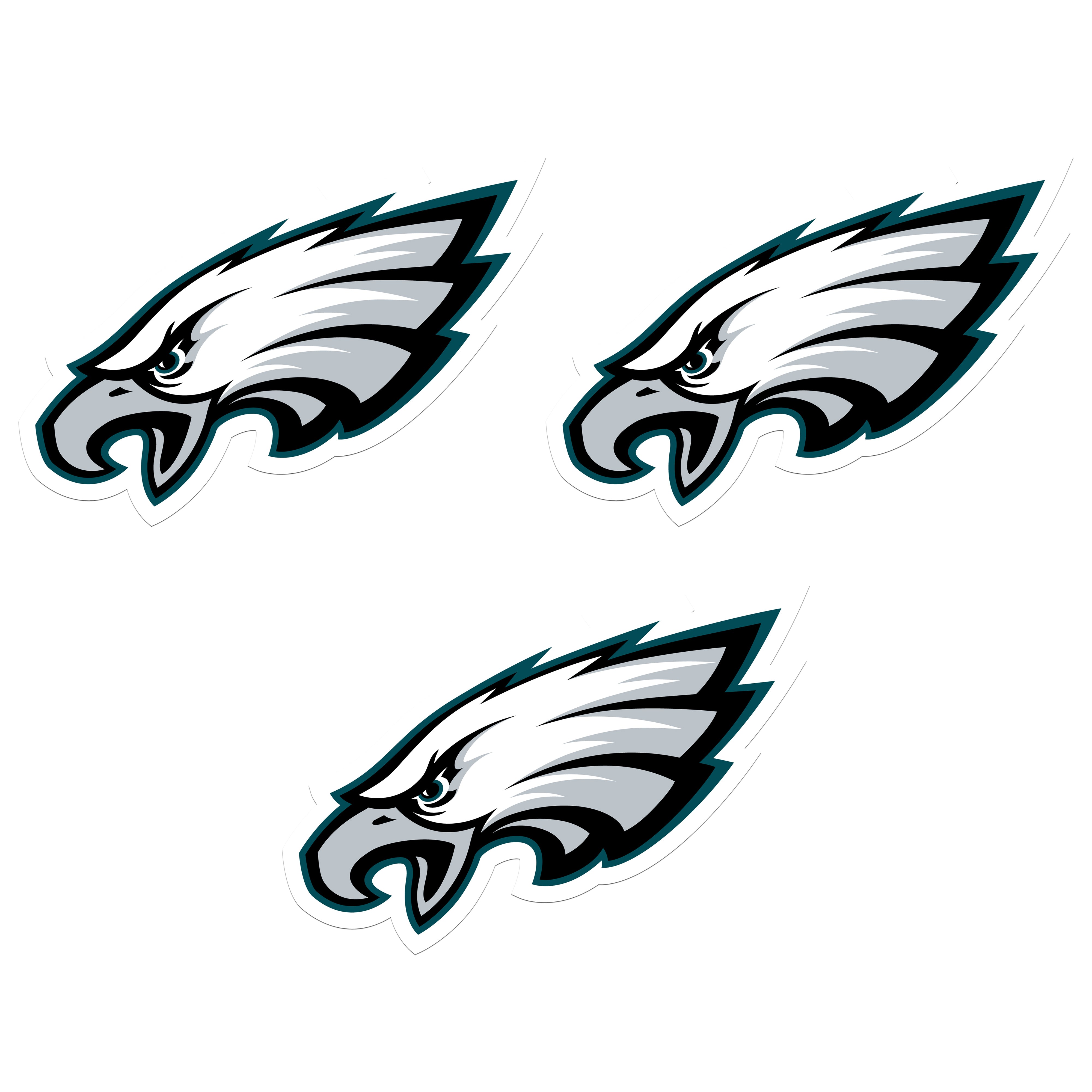 Philadelphia Eagles Auto Decal 3 Pack