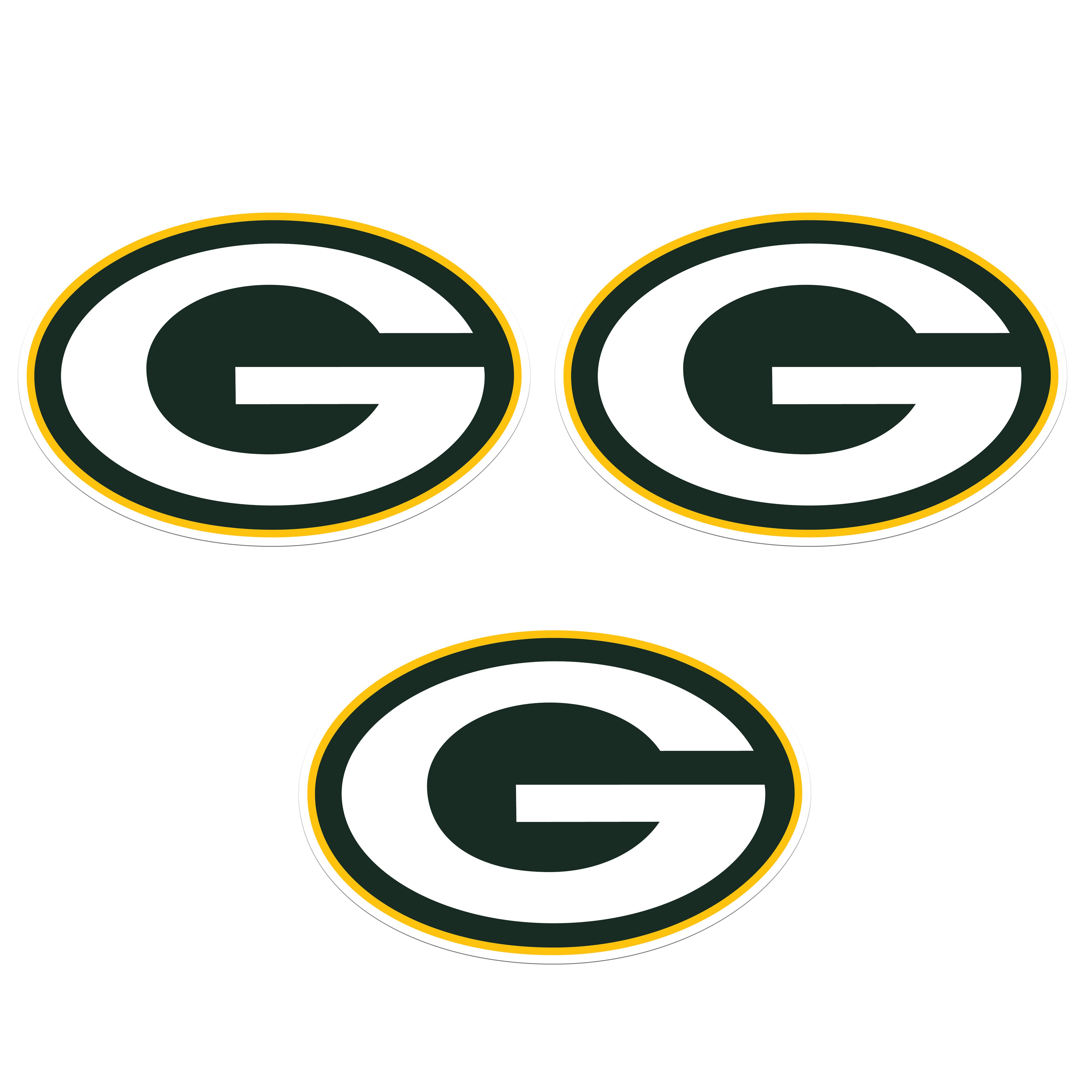 Green Bay Packers Auto Decal 3 Pack