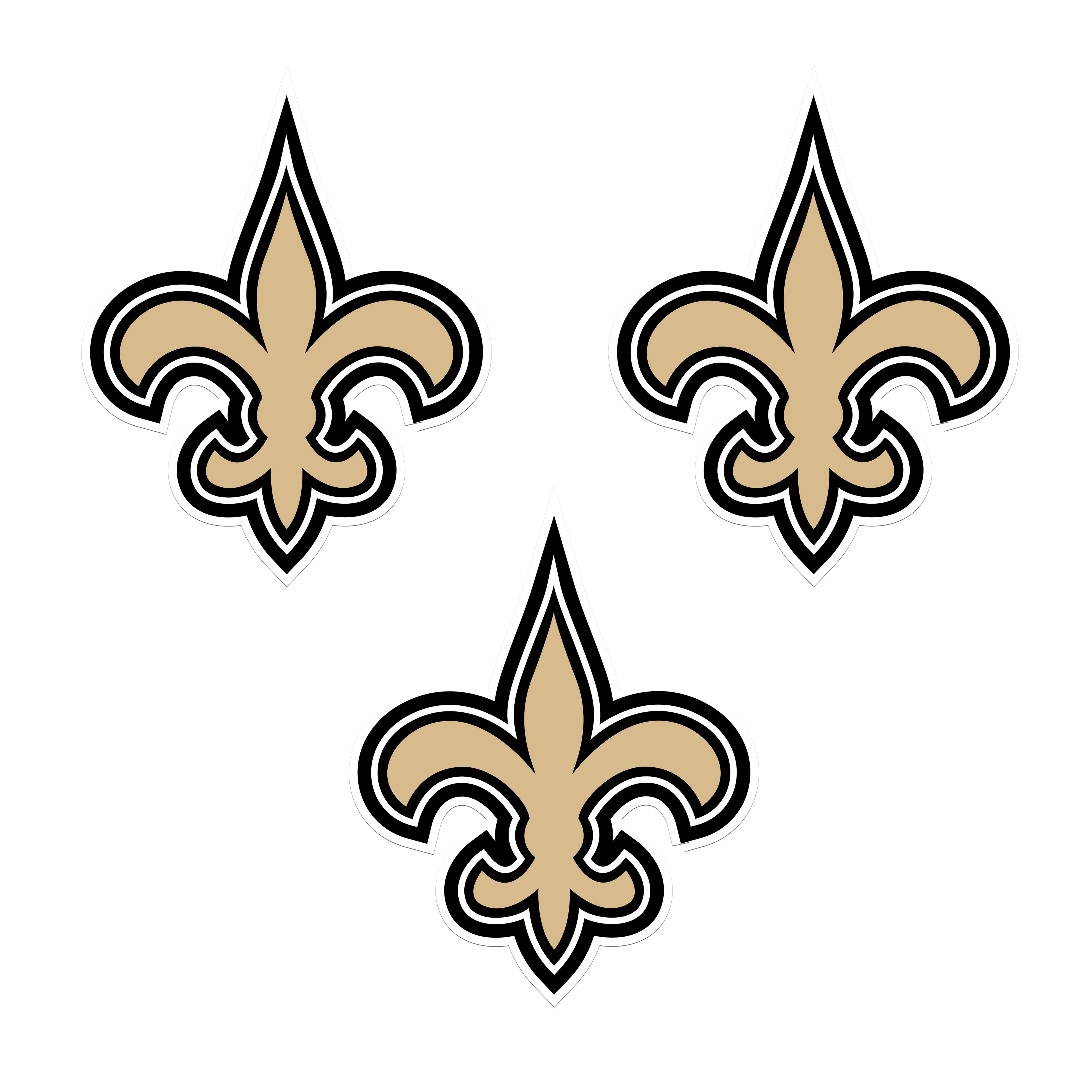 New Orleans Saints Auto Decal 3 Pack