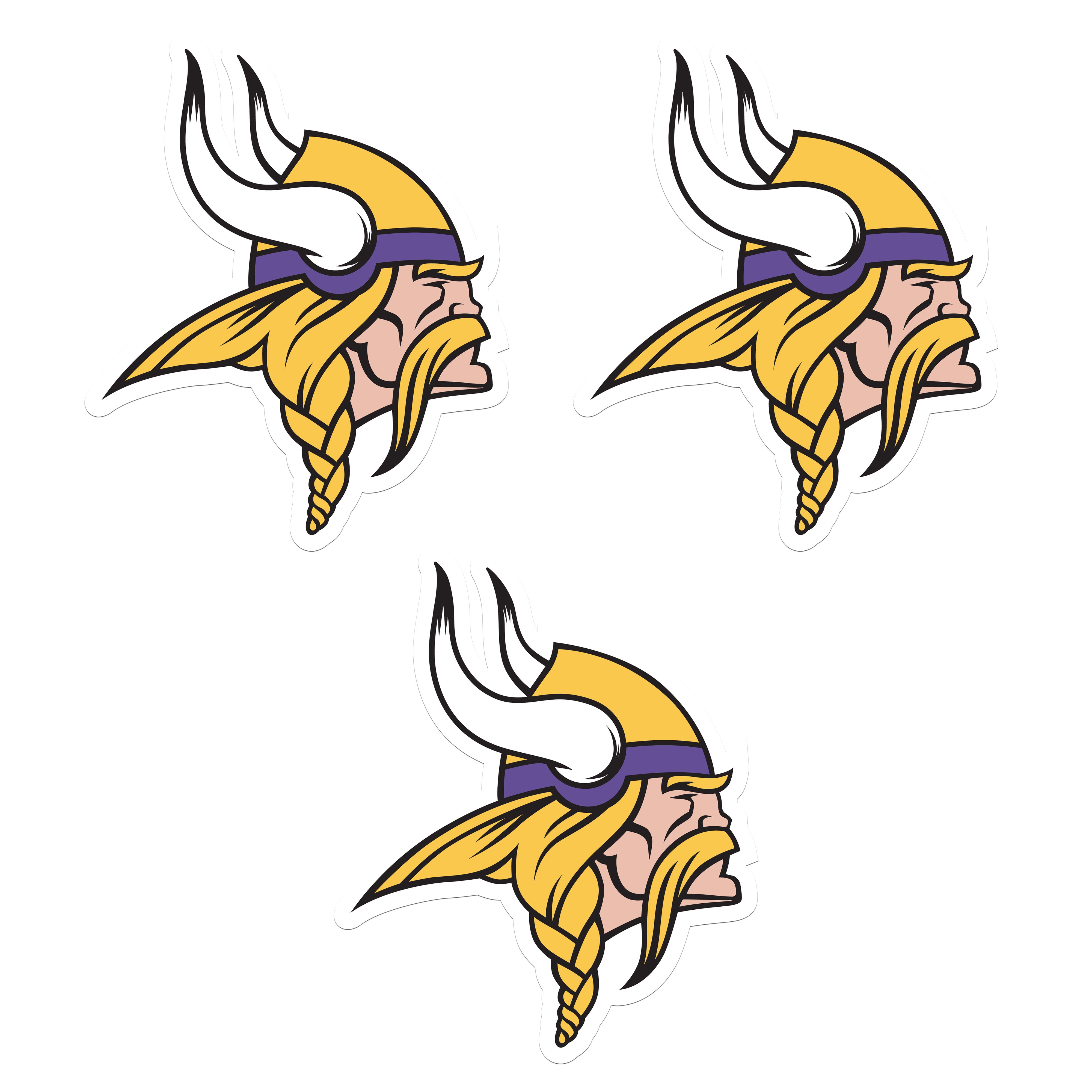 Minnesota Vikings Auto Decal 3 Pack
