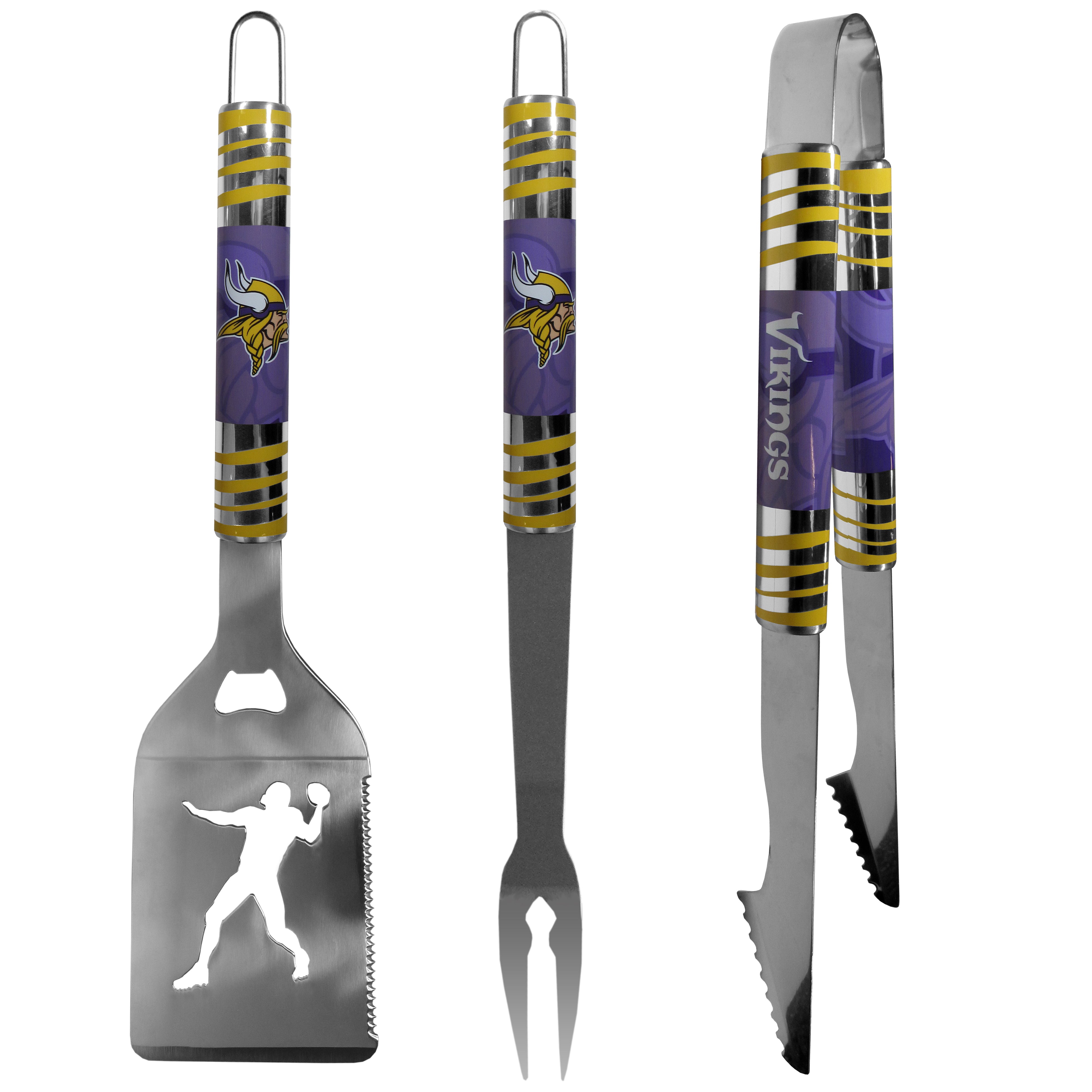 Minnesota Vikings 3 pc Tailgater BBQ Tools
