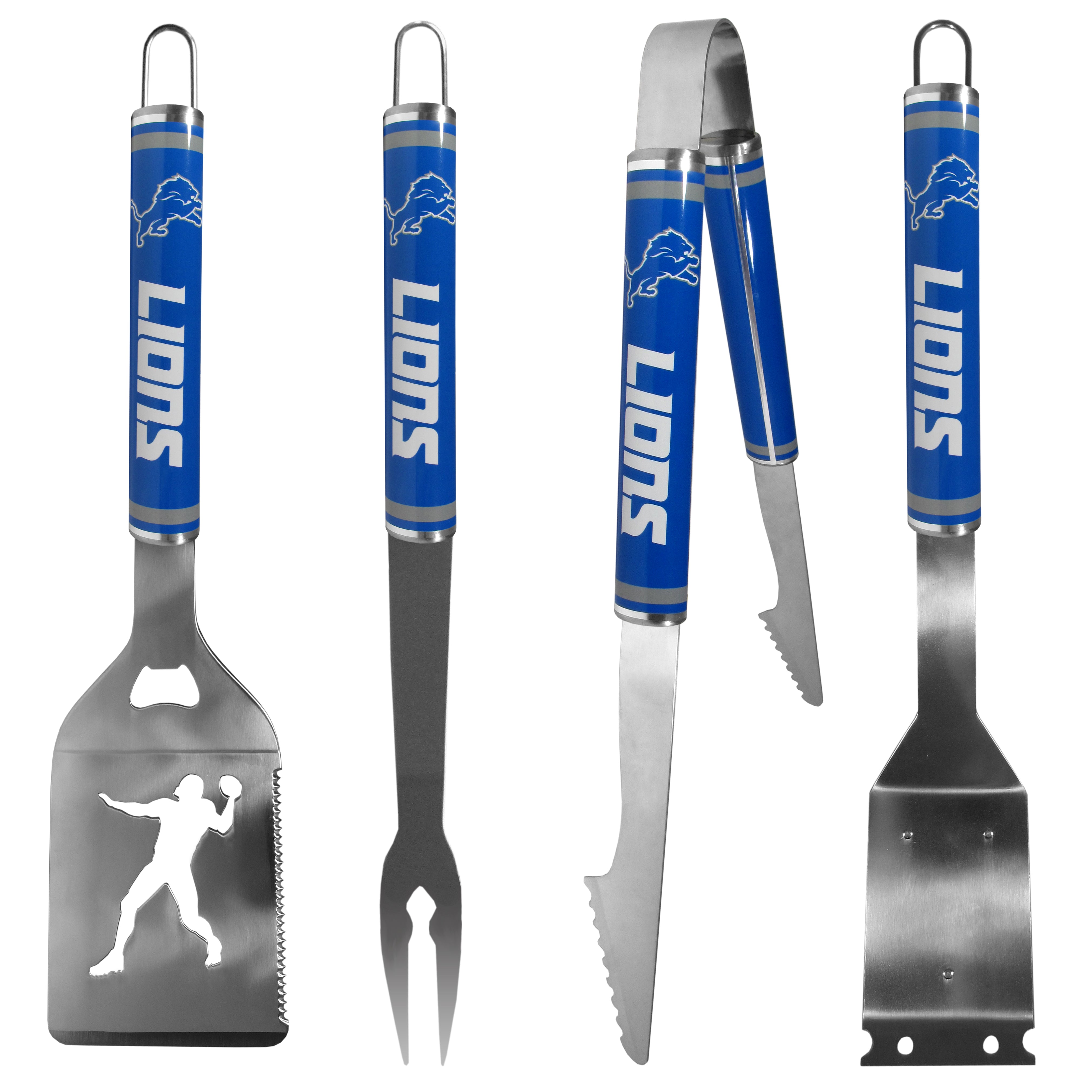Detroit Lions 4 pc Logo Grill Tool Set