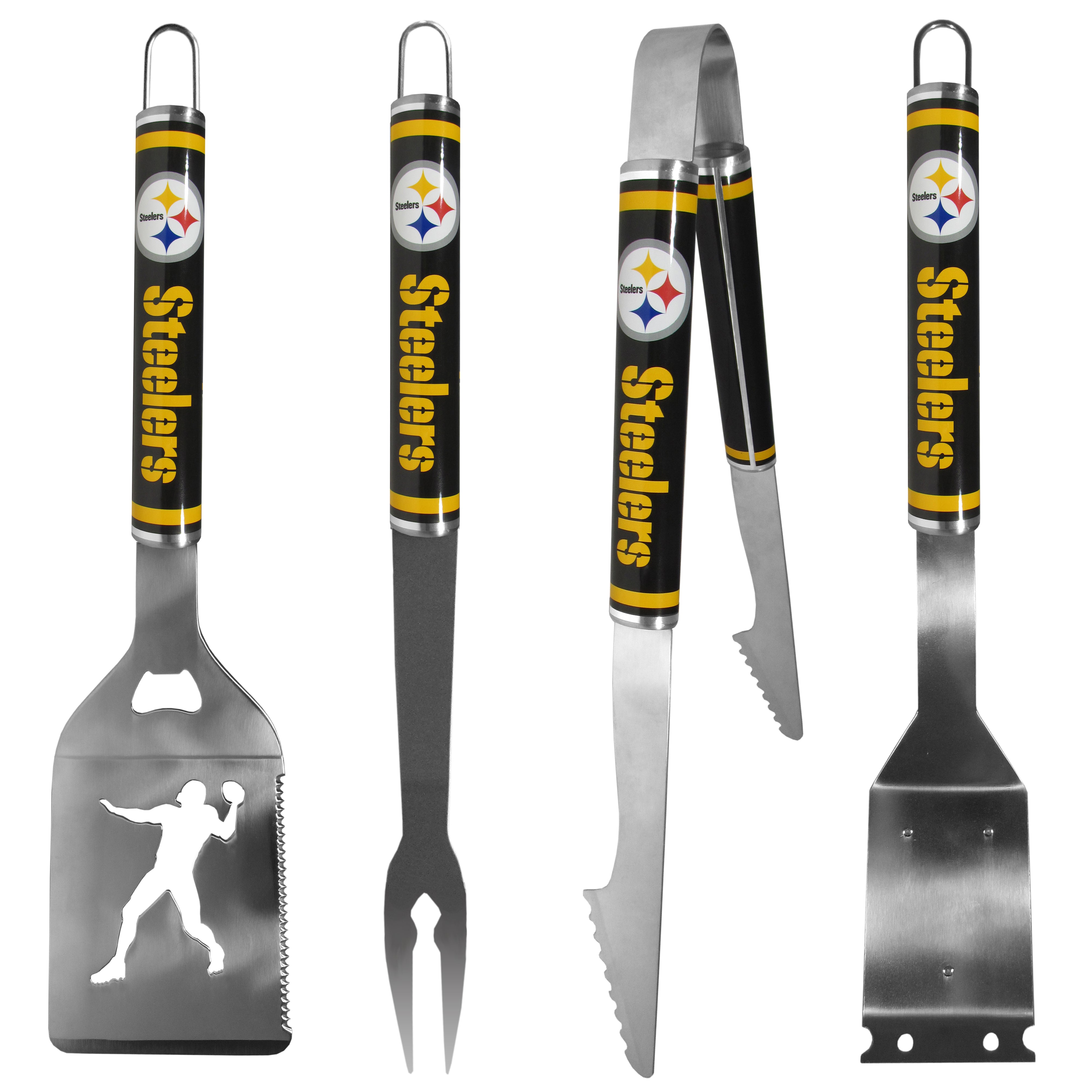 Pittsburgh Steelers 4 pc Logo Grill Tool Set
