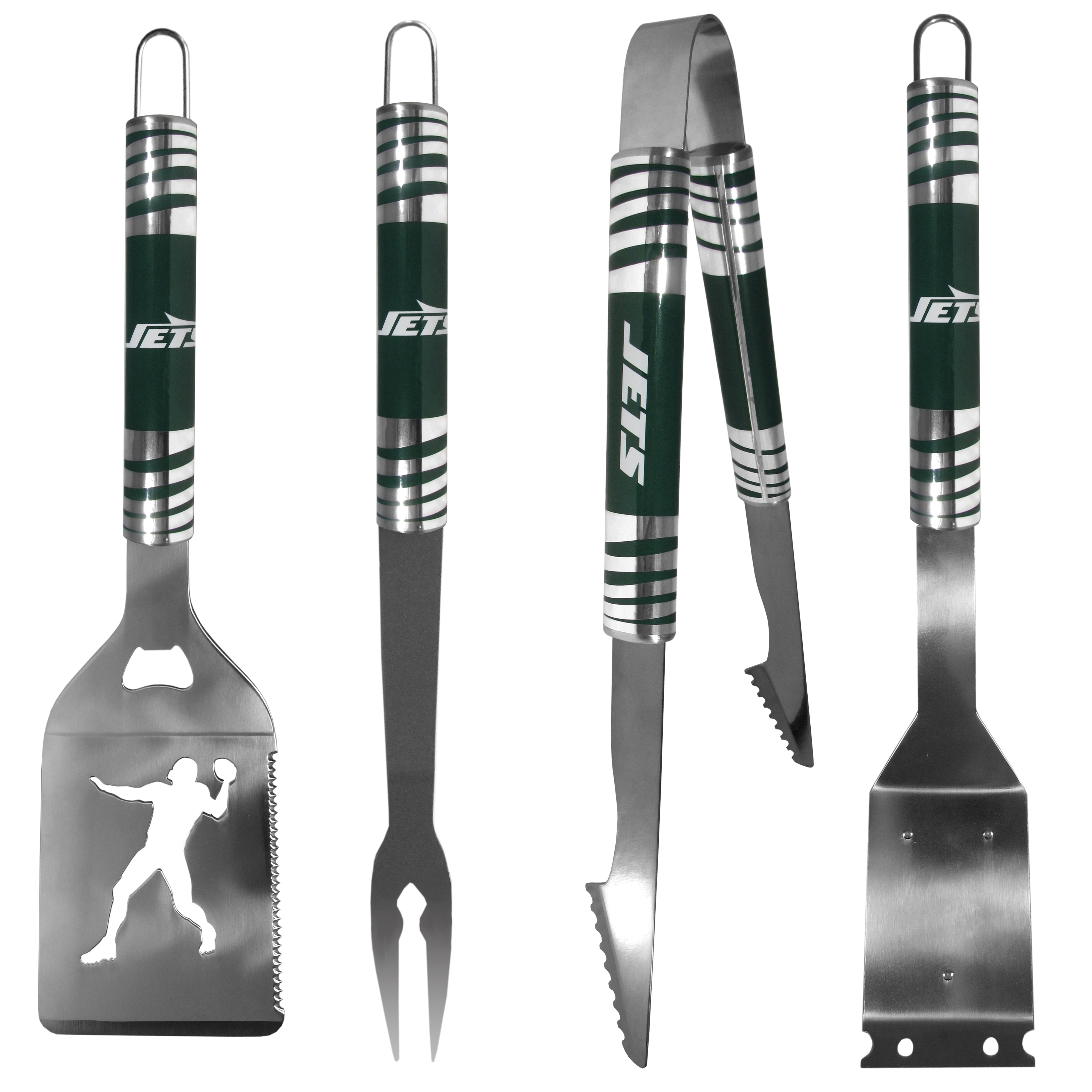 New York Jets 4 pc Steel Grill Tool Set