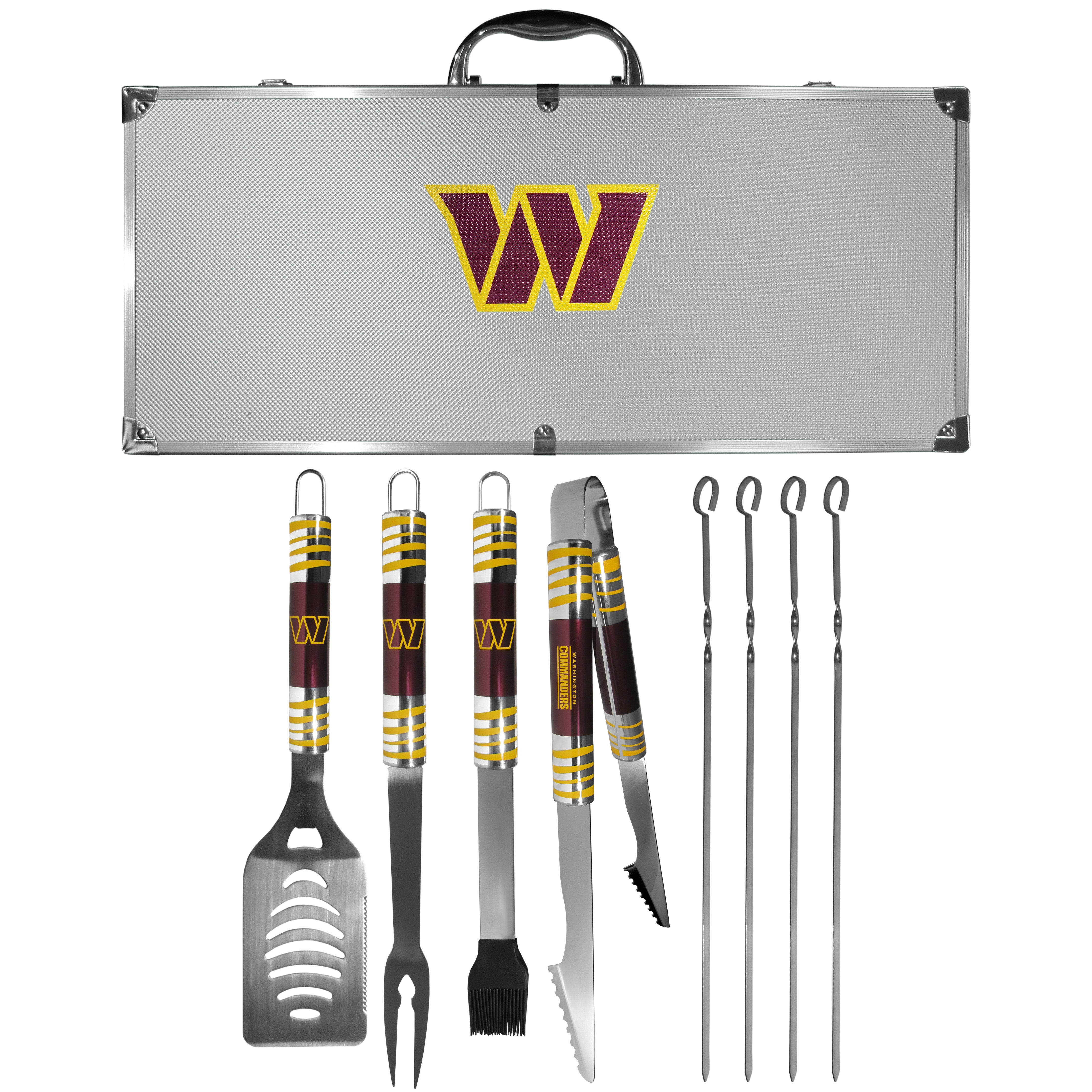 Washington Commanders 8 pc Tailgater BBQ Set - Sports Collectibles, Sports Memorabilia, Sports Fan Shop, Sports Gifts