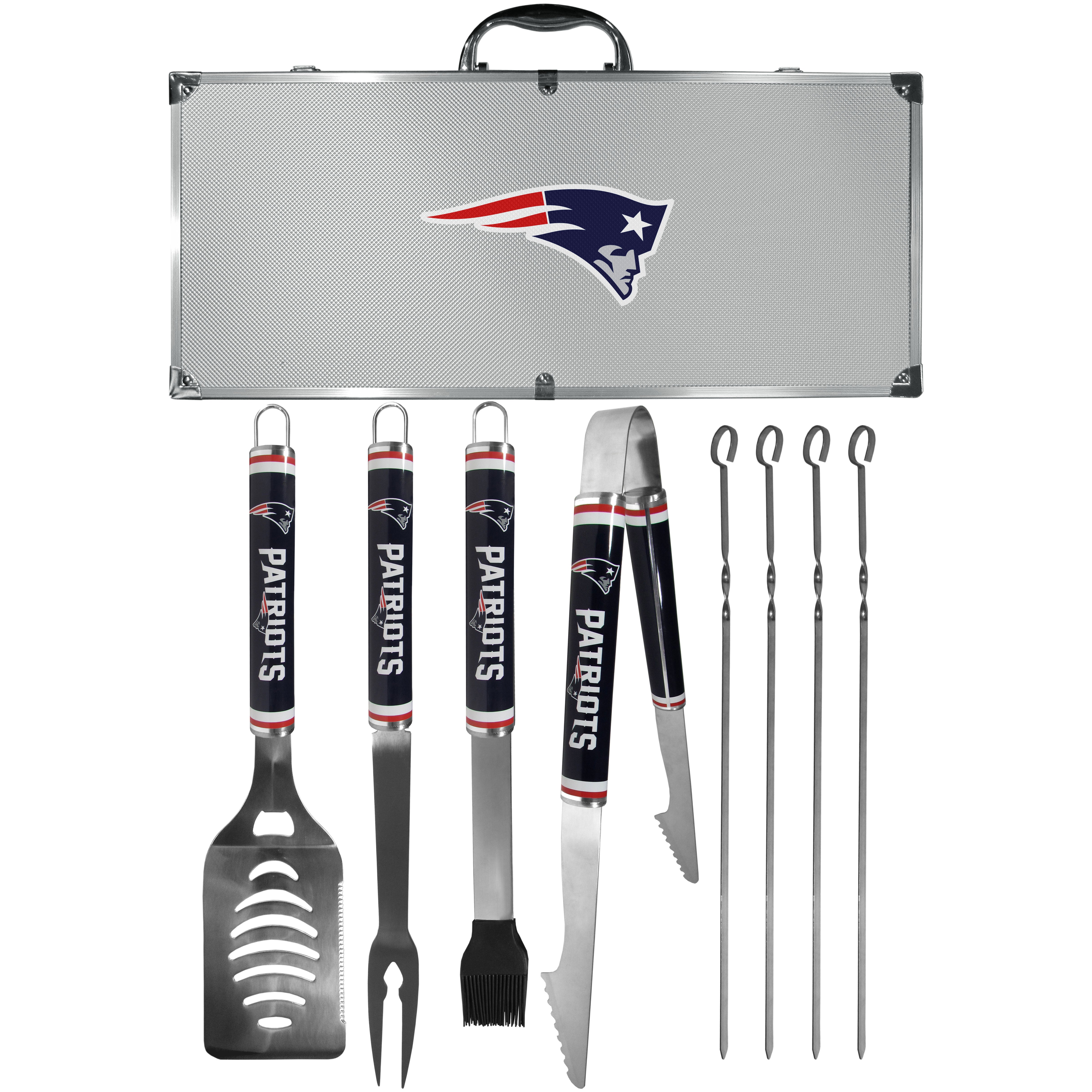 New England Patriots 8 pc Logo BBQ Set