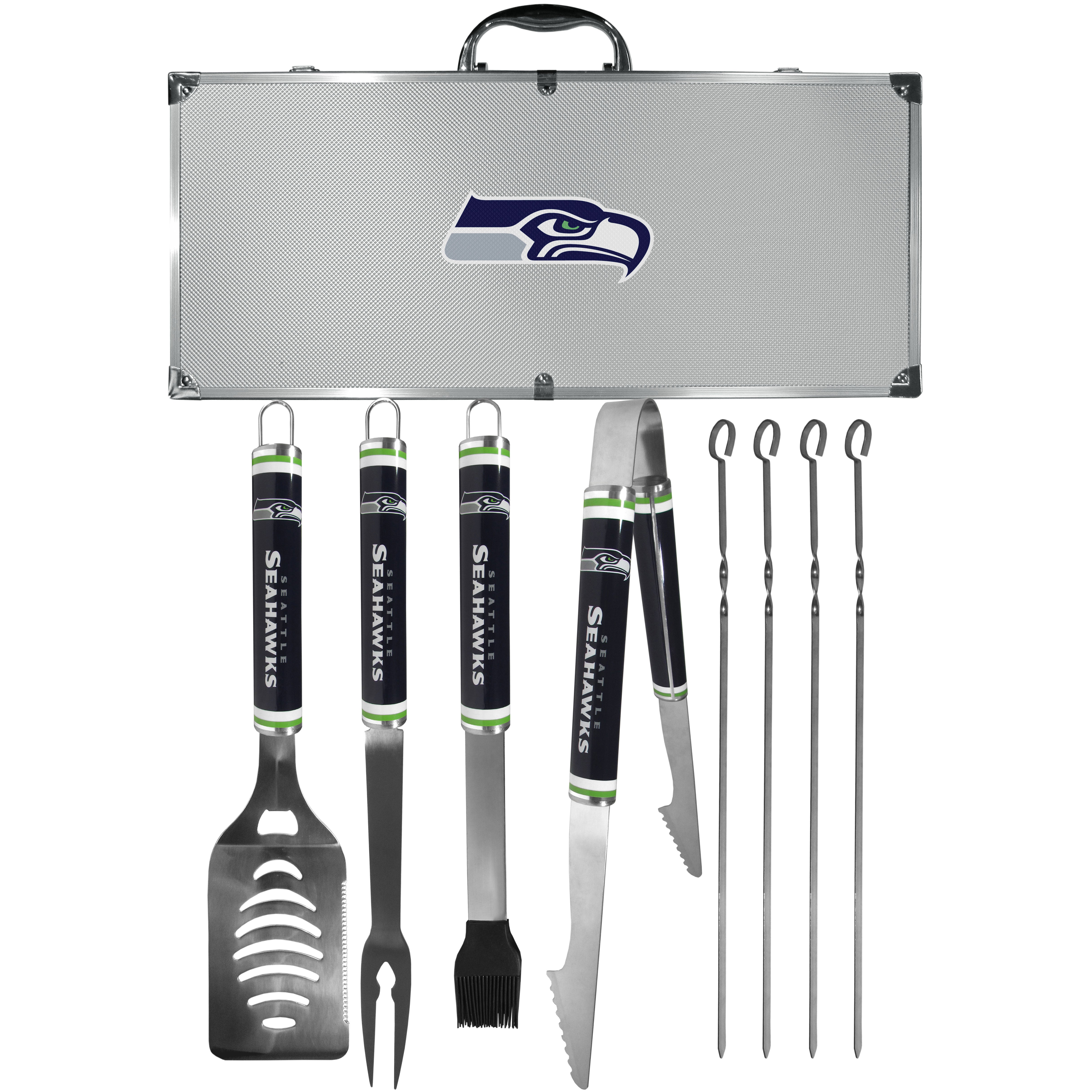 Seattle Seahawks 8 pc Logo BBQ Set