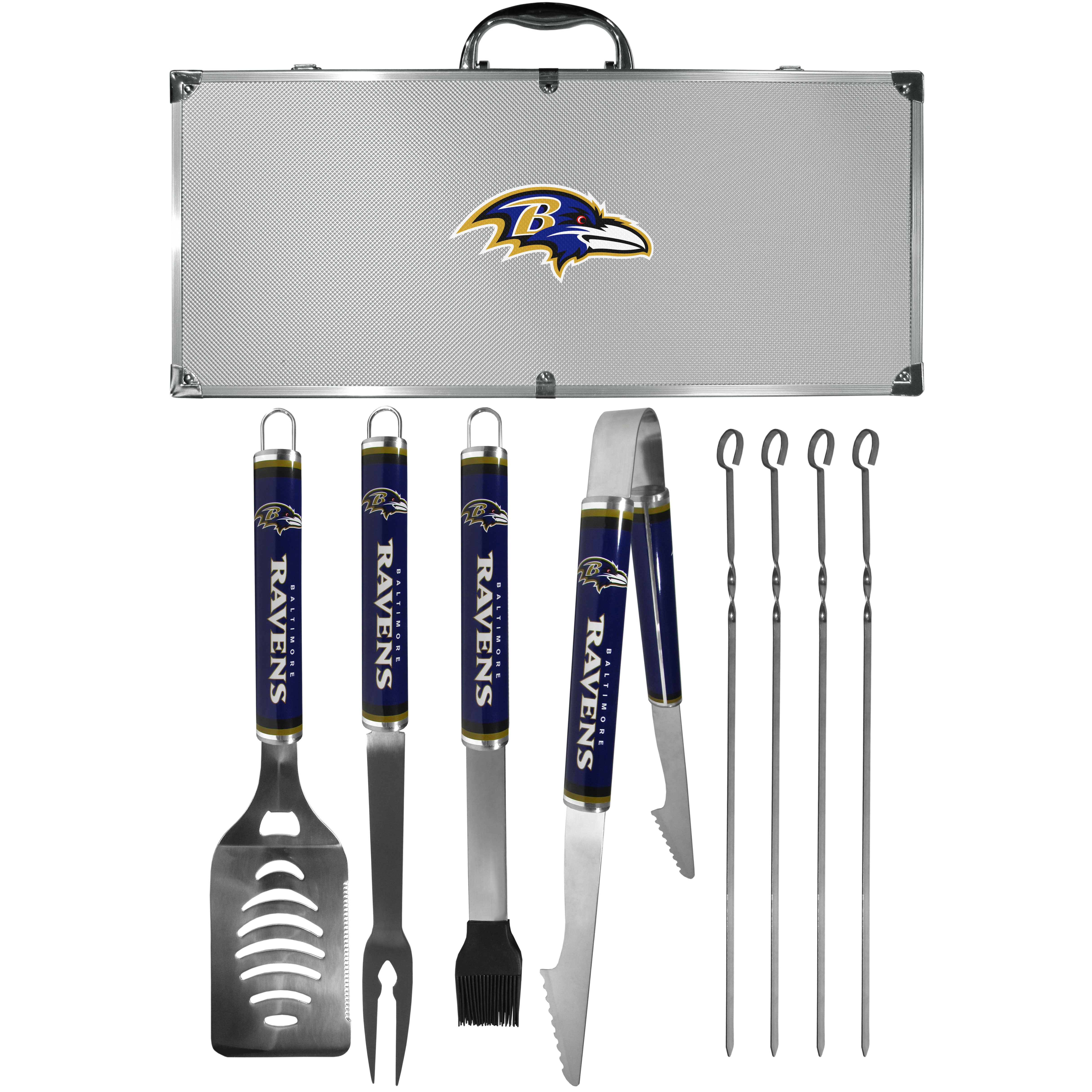 Baltimore Ravens 8 pc Logo BBQ Set