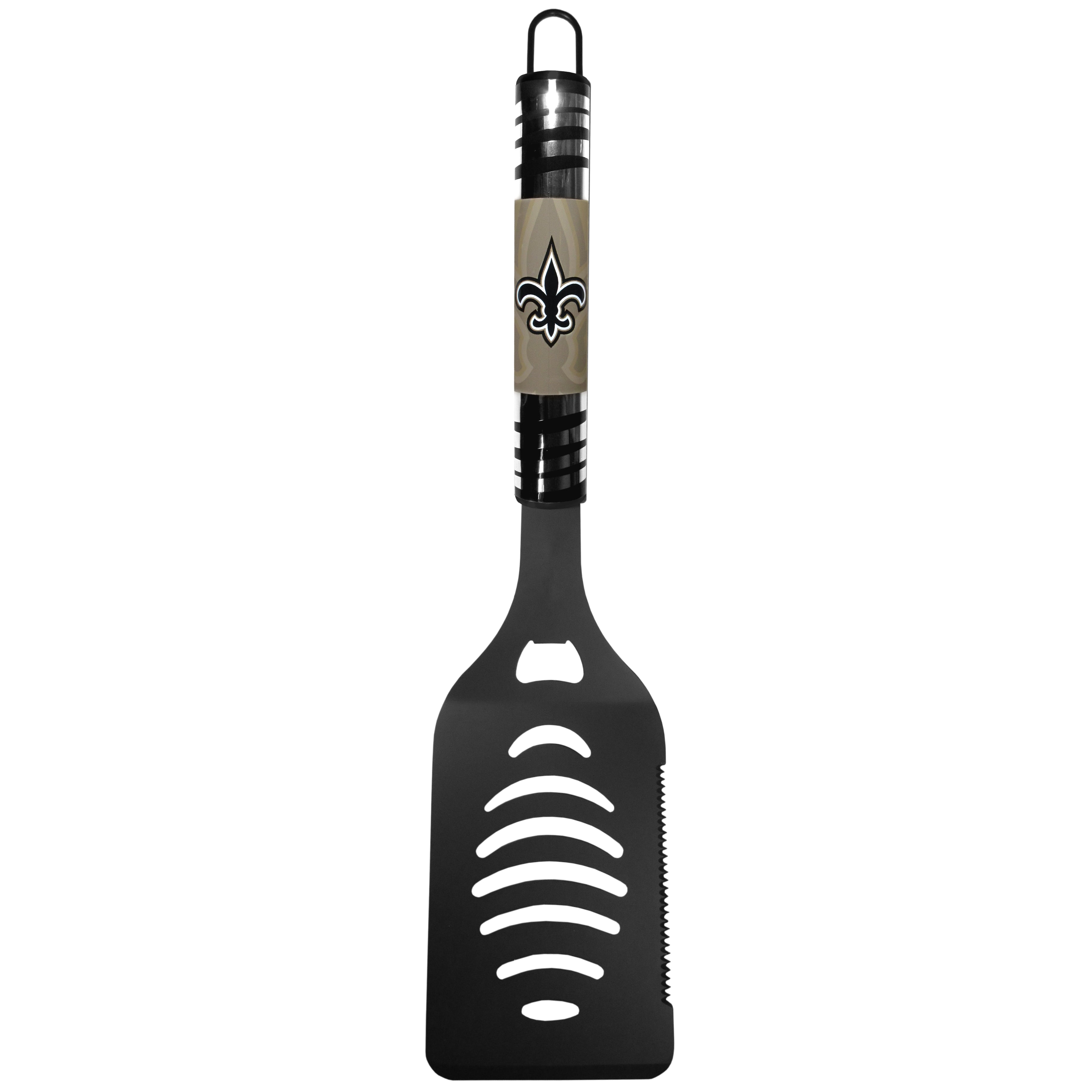 New Orleans Saints Black Spatula w/Team Colors