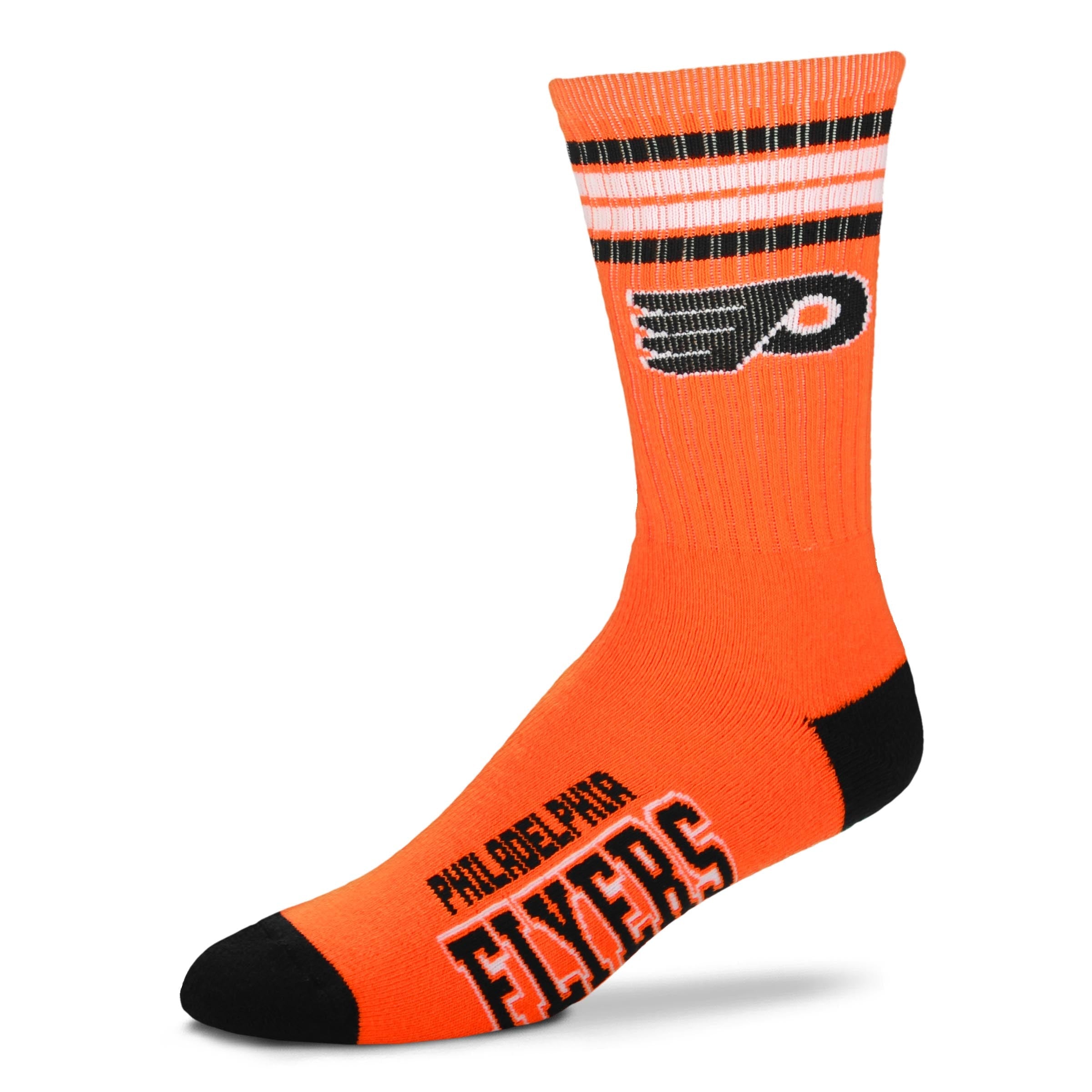 Philadelphia Flyers 4 Stripe Deuce Socks - Sports Collectibles, Sports Memorabilia, Sports Fan Shop, Sports Gifts