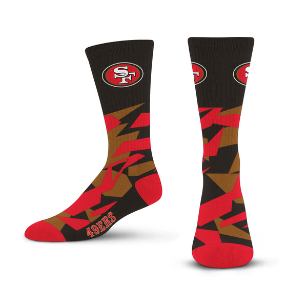 San Francisco 49ers Shattered Camo Socks - Large - 757 Sports Collectibles