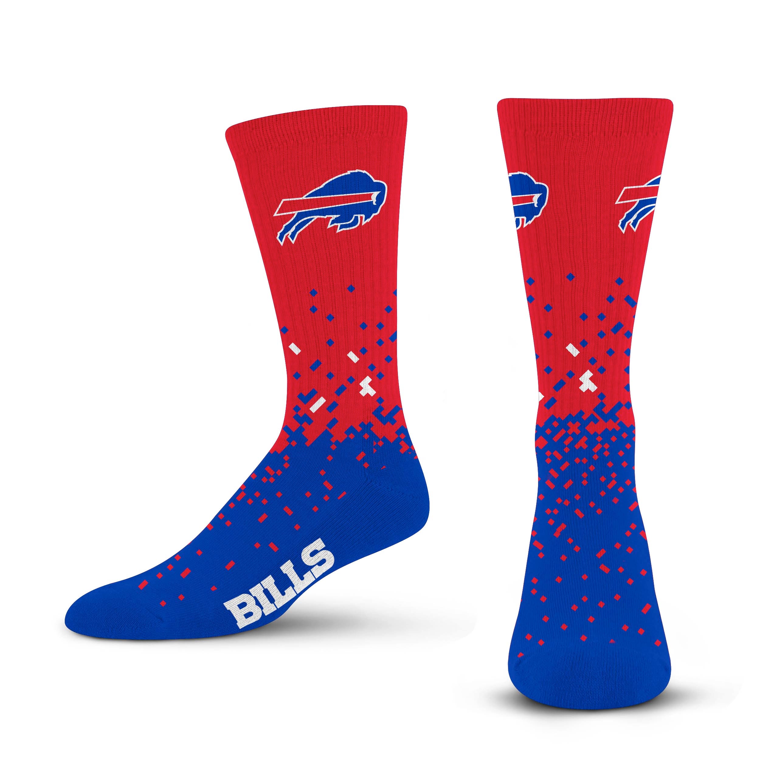 Buffalo Bills Spray Zone Socks - Large - Sports Collectibles, Sports Memorabilia, Sports Fan Shop, Sports Gifts