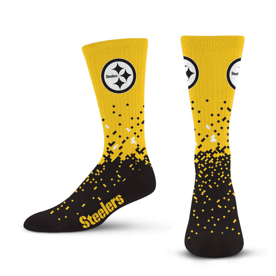 Pittsburgh Steelers Spray Zone Socks - Large - 757 Sports Collectibles