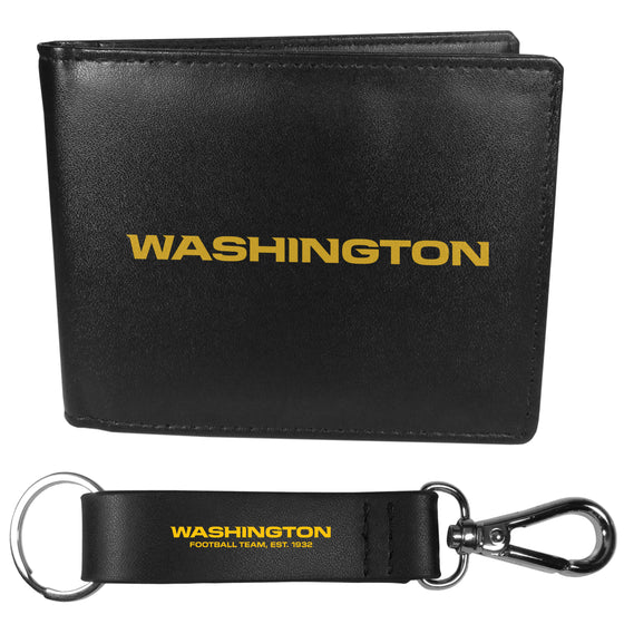 Washington Commanders Bi-fold Wallet & Strap Key Chain - Sports Collectibles, Sports Memorabilia, Sports Fan Shop, Sports Gifts