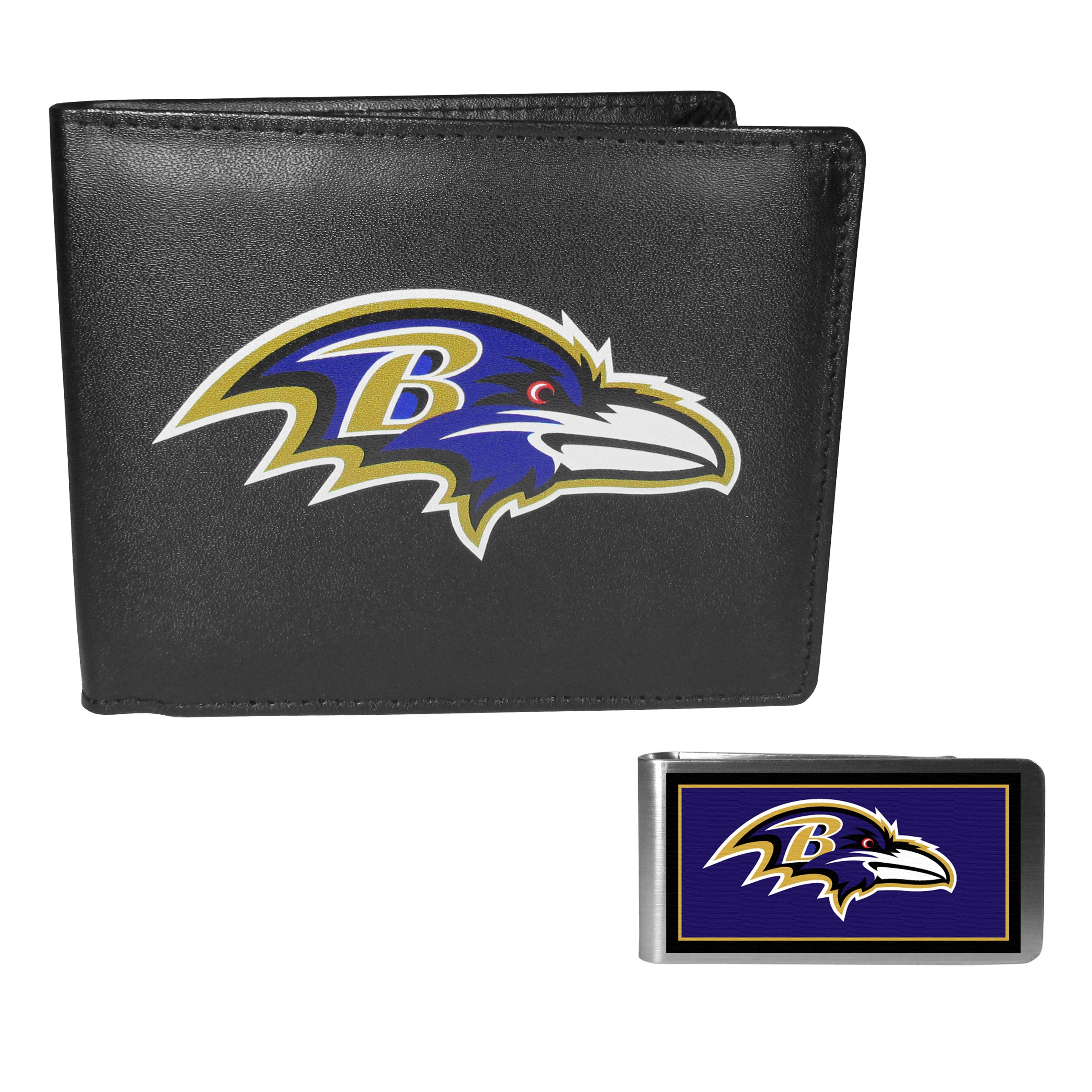 Baltimore Ravens Bi-fold Wallet & Color Money Clip