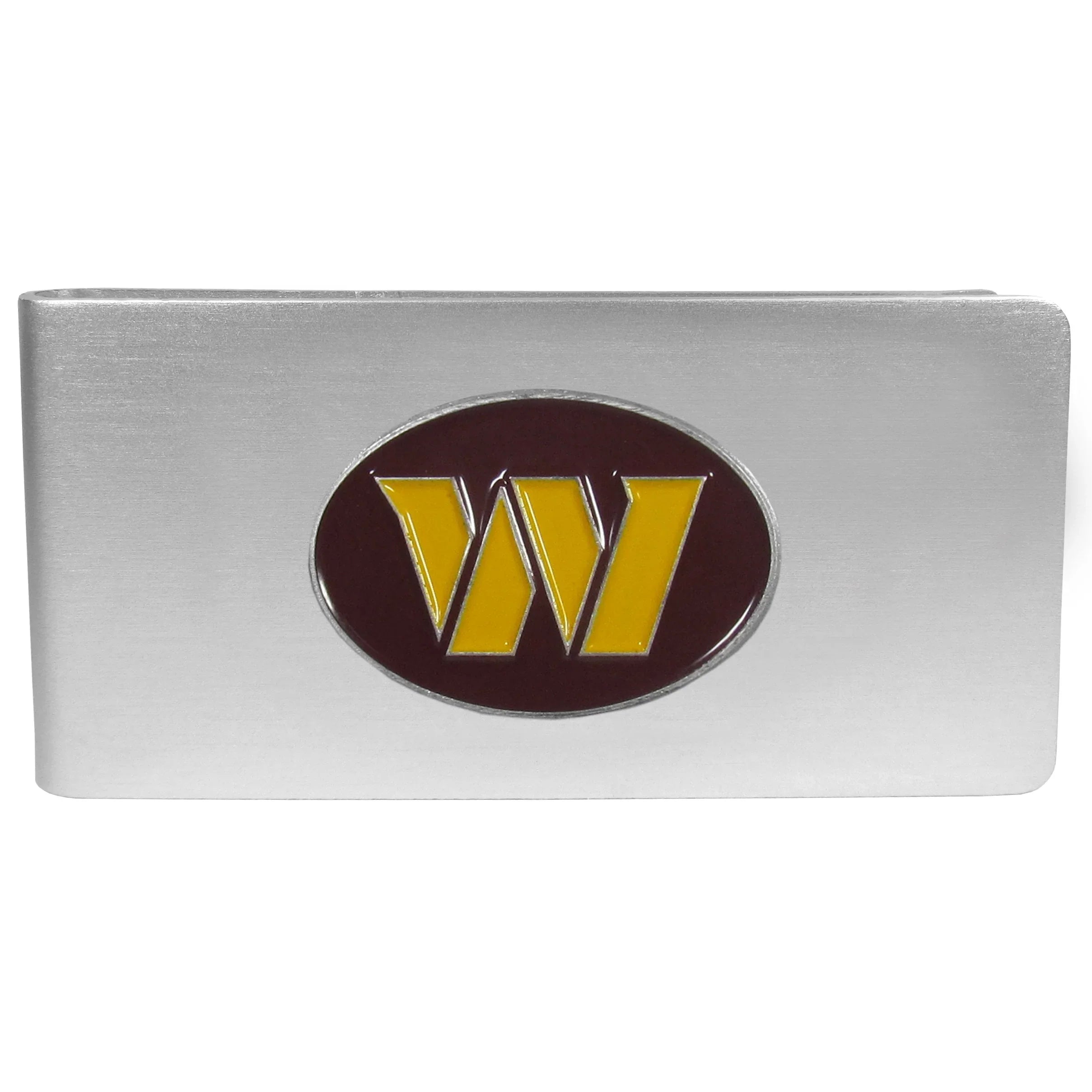 Washington Commanders Brushed Metal Money Clip - Sports Collectibles, Sports Memorabilia, Sports Fan Shop, Sports Gifts