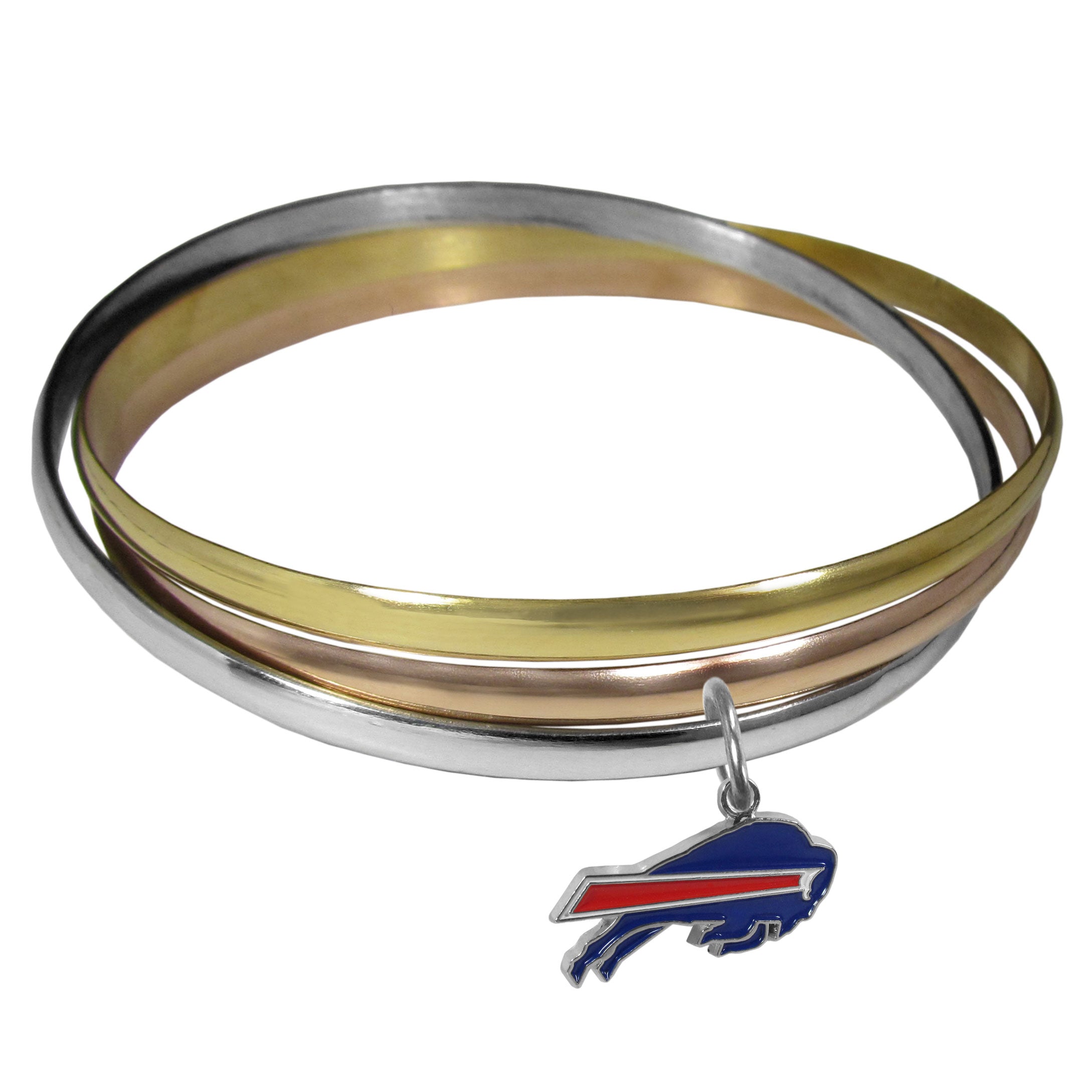 Buffalo Bills Tri-color Bangle Bracelet - Sports Gifts, Sports Memorabilia, Sports Collectibles, Fan Shop