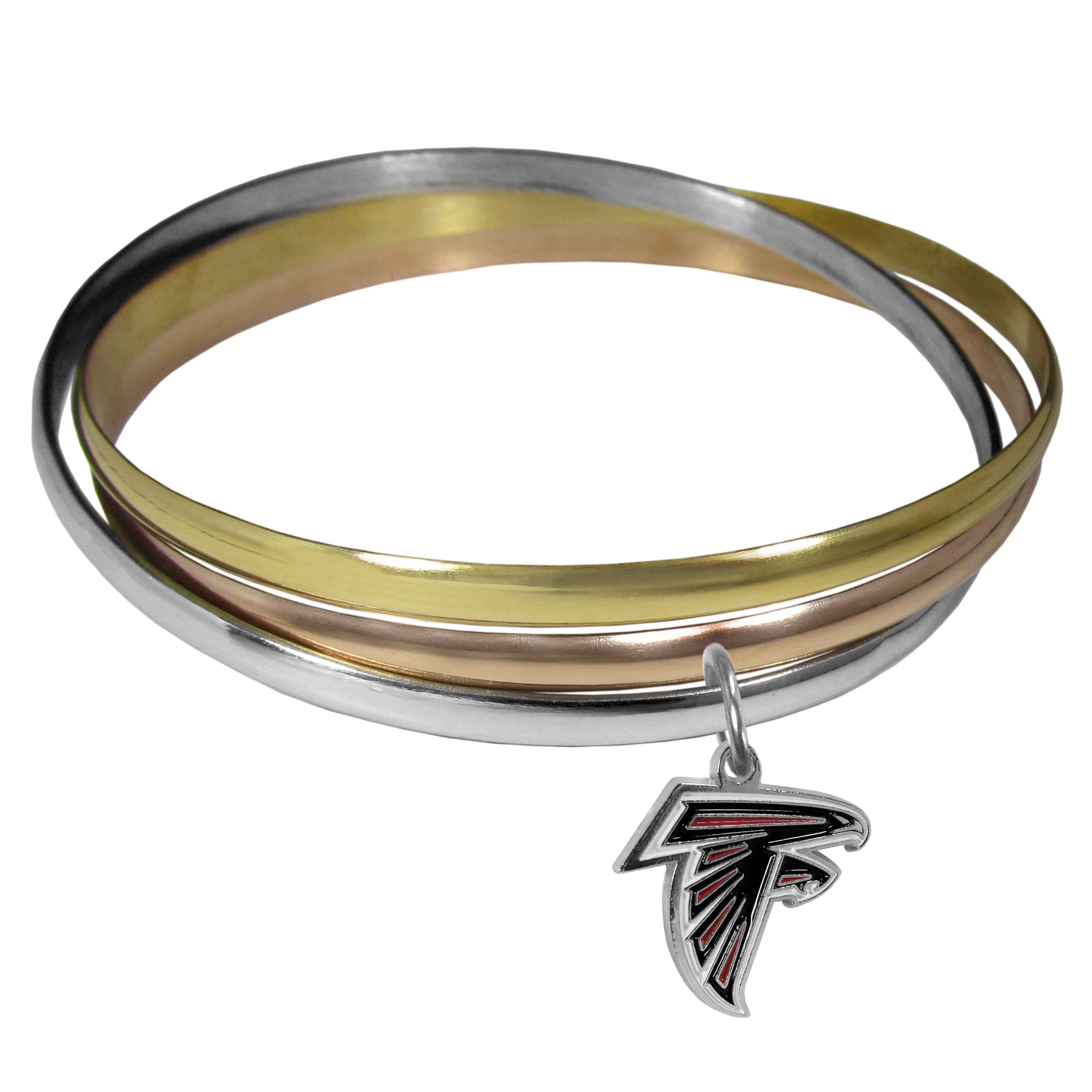 Atlanta Falcons Tri-color Bangle Bracelet - Sports Gifts, Sports Memorabilia, Sports Collectibles, Fan Shop