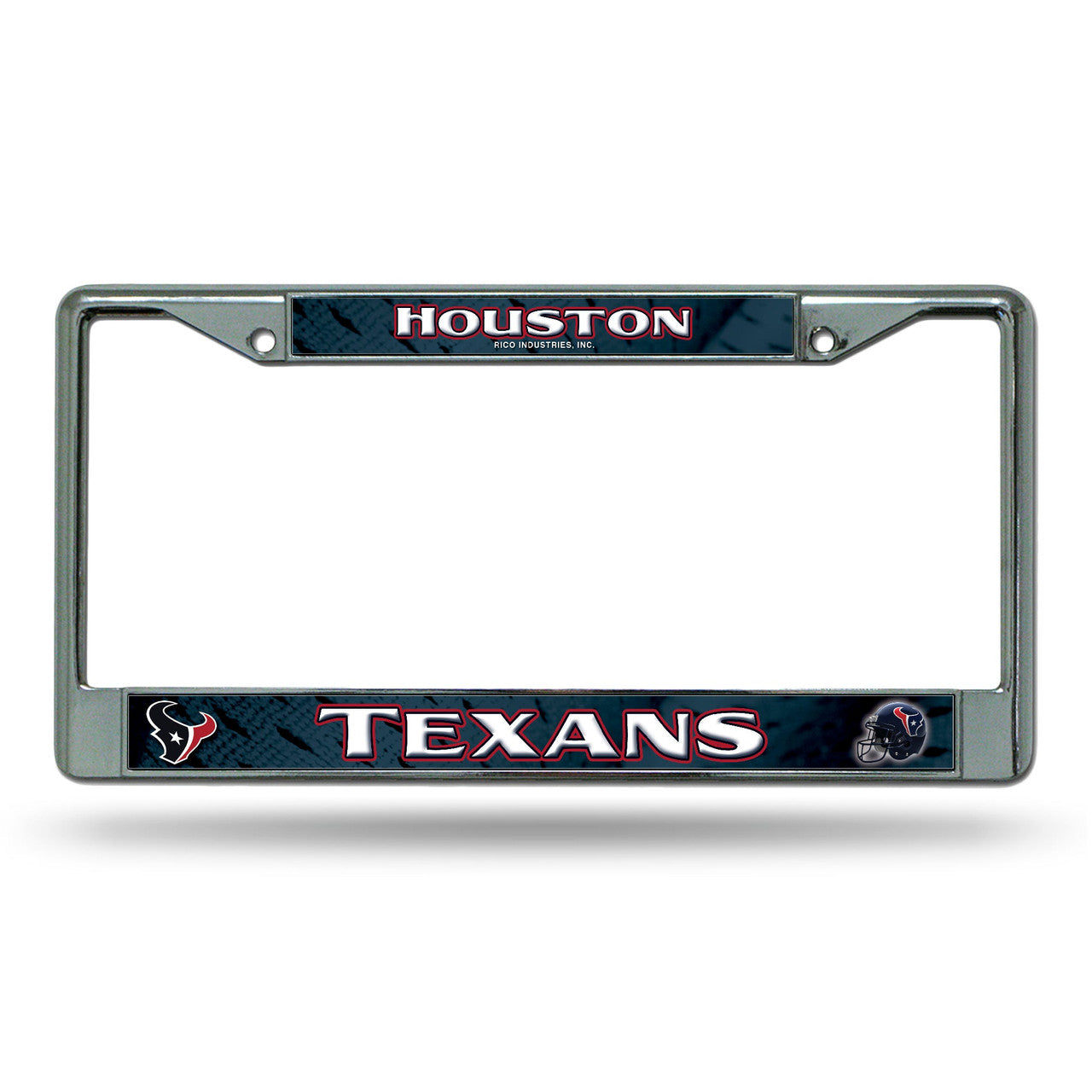 Houston Texans License Plate Frame Chrome Printed Insert - Sports Collectibles, Sports Memorabilia, Sports Fan Shop, Sports Gifts