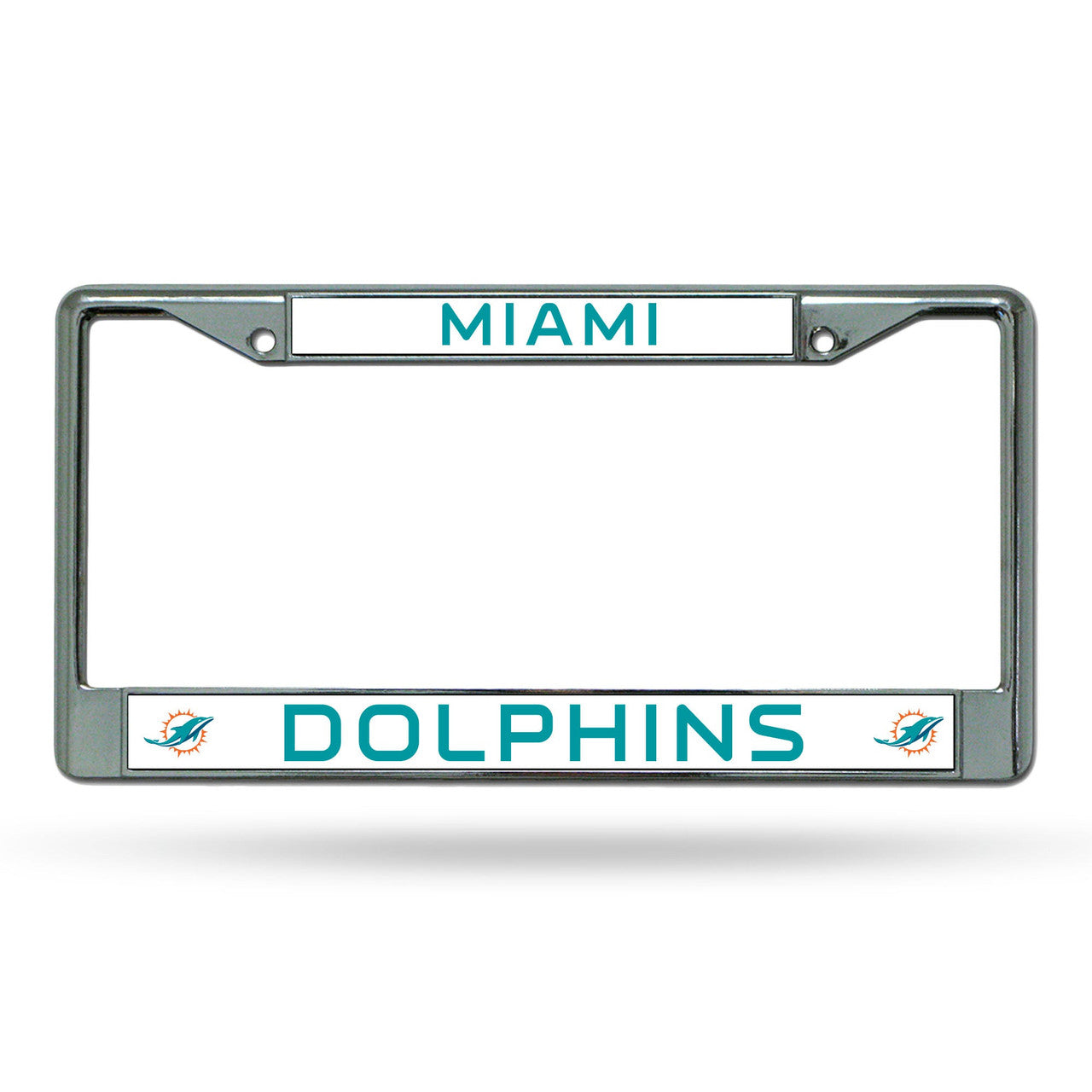 Miami Dolphins License Plate Frame Chrome - Sports Collectibles, Sports Memorabilia, Sports Fan Shop, Sports Gifts