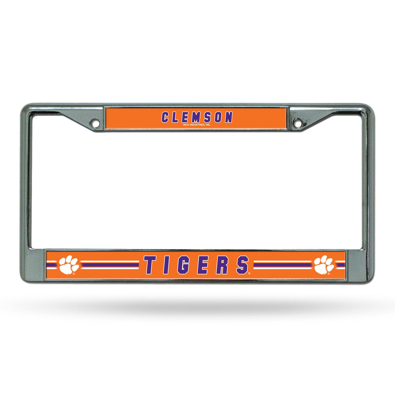 Clemson Tigers License Plate Frame Chrome Printed Insert - Sports Collectibles, Sports Memorabilia, Sports Fan Shop, Sports Gifts