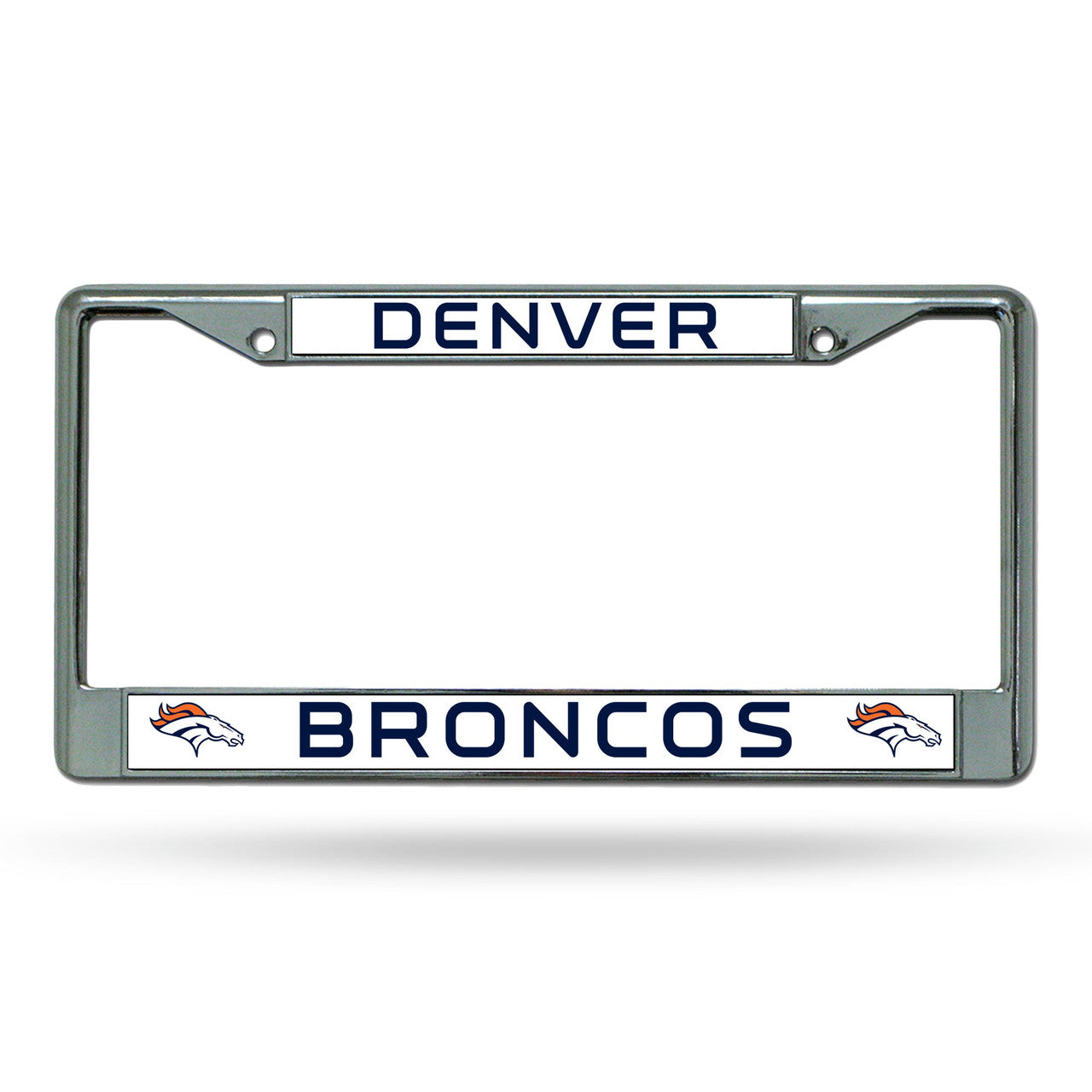 Denver Broncos License Plate Frame Chrome - Sports Collectibles, Sports Memorabilia, Sports Fan Shop, Sports Gifts