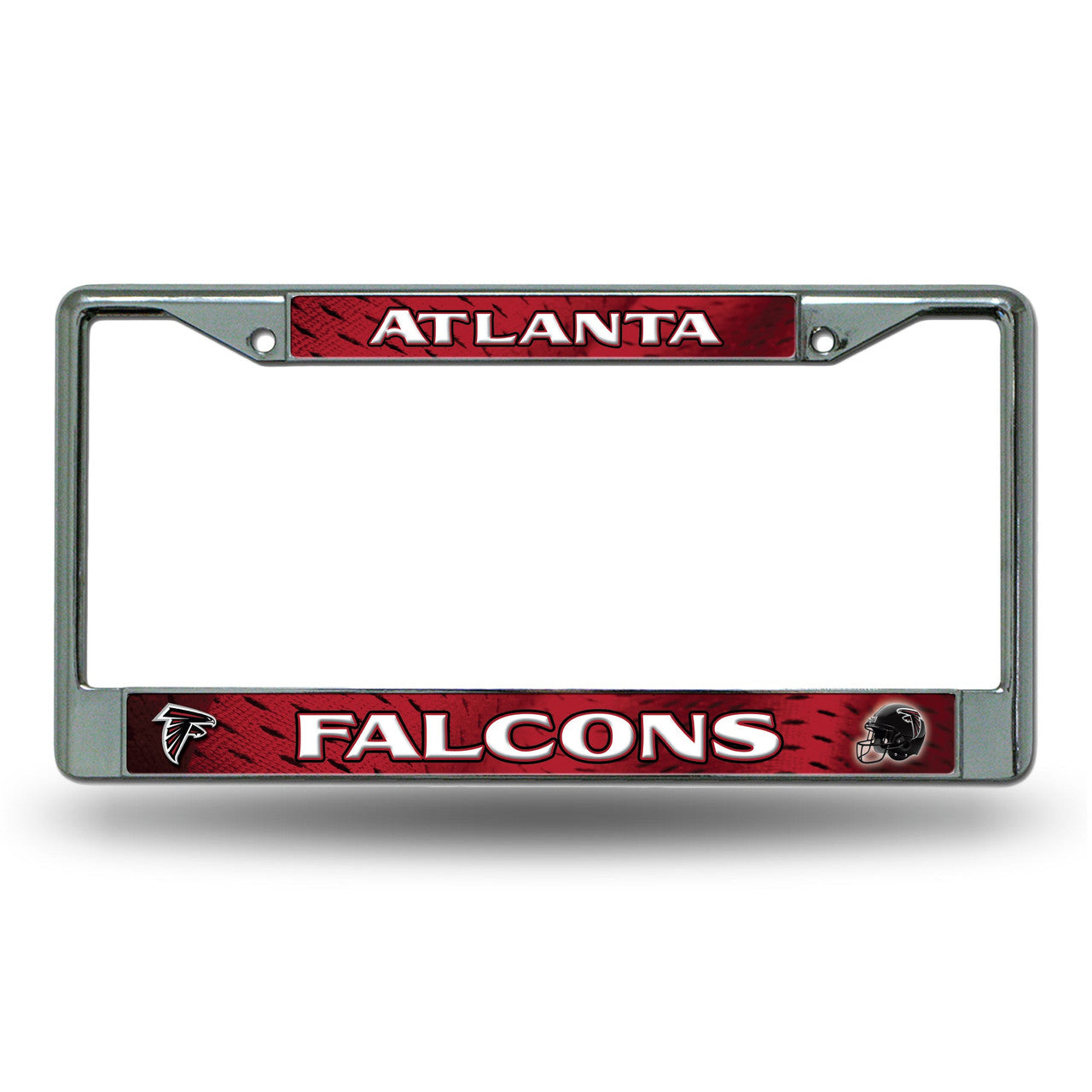 Atlanta Falcons License Plate Frame Chrome Printed Insert - Sports Collectibles, Sports Memorabilia, Sports Fan Shop, Sports Gifts