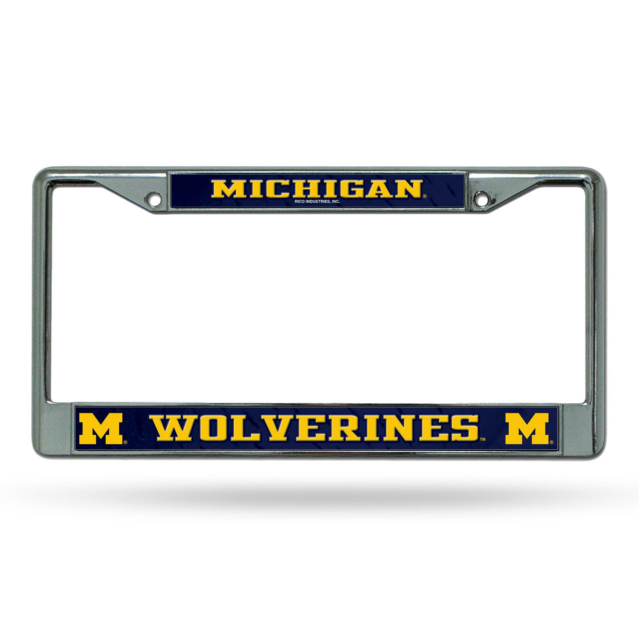 Michigan Wolverines License Plate Frame Chrome Printed Insert - Sports Collectibles, Sports Memorabilia, Sports Fan Shop, Sports Gifts
