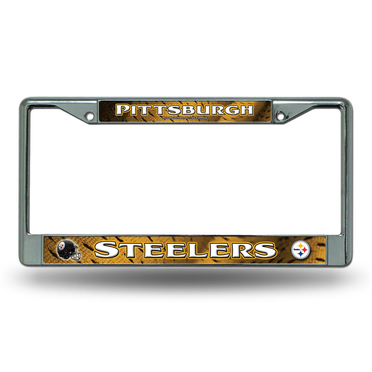 Pittsburgh Steelers License Plate Frame Chrome Printed Insert - Sports Collectibles, Sports Memorabilia, Sports Fan Shop, Sports Gifts