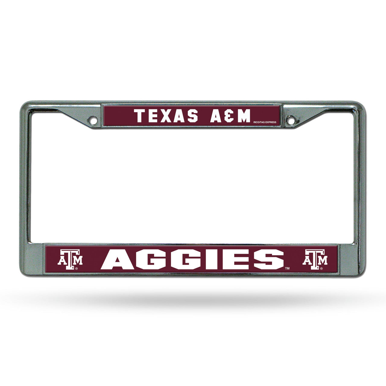 Texas A&M Aggies License Plate Frame Chrome Printed Insert - Sports Collectibles, Sports Memorabilia, Sports Fan Shop, Sports Gifts