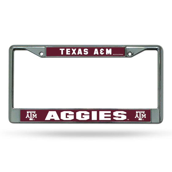 Texas A&M Aggies License Plate Frame Chrome Printed Insert - Sports Collectibles, Sports Memorabilia, Sports Fan Shop, Sports Gifts