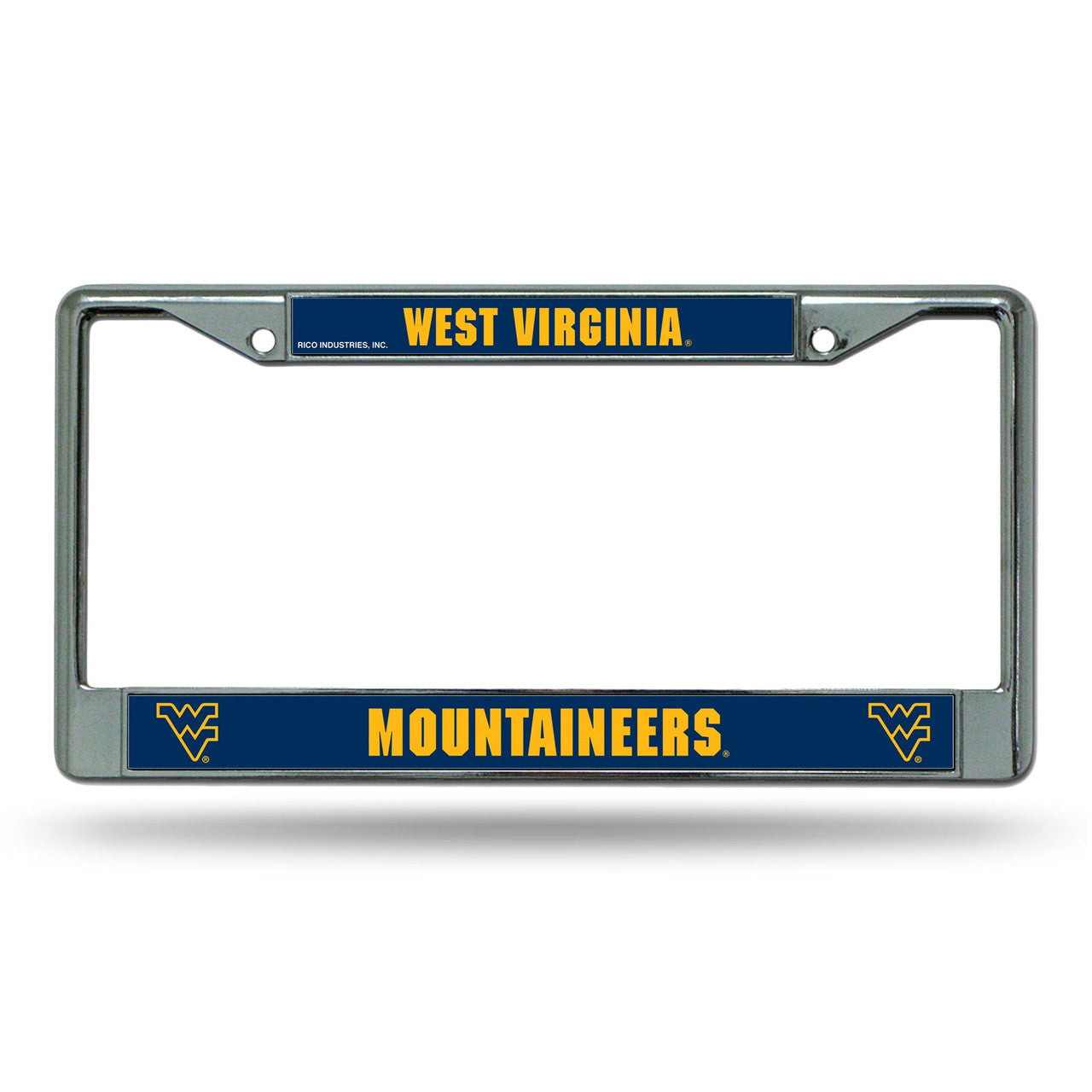 West Virginia Mountaineers License Plate Frame Chrome Printed Insert - Sports Collectibles, Sports Memorabilia, Sports Fan Shop, Sports Gifts