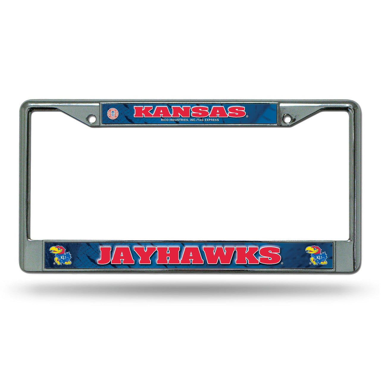 Kansas Jayhawks License Plate Frame Chrome Printed Insert - Sports Collectibles, Sports Memorabilia, Sports Fan Shop, Sports Gifts