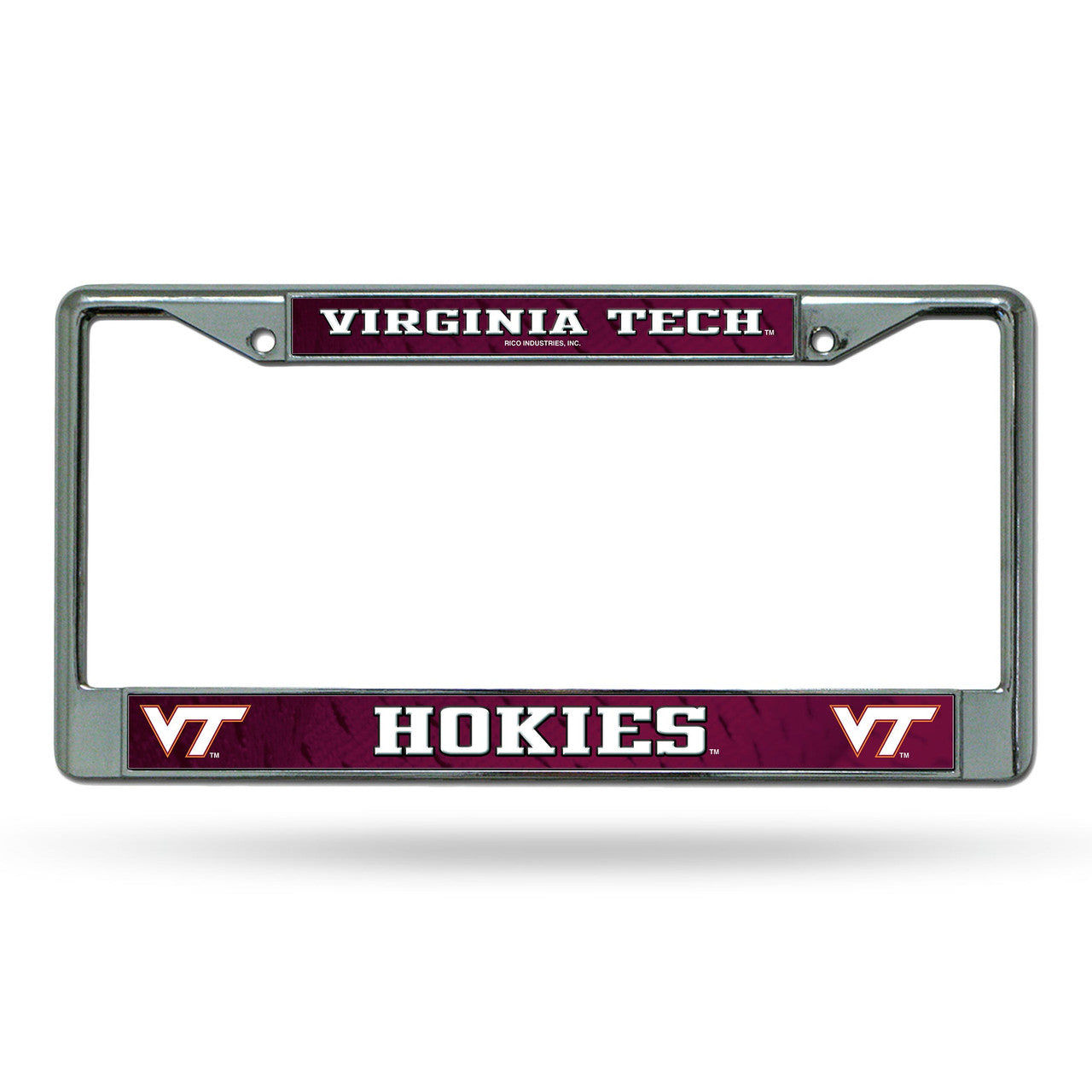 Virginia Tech Hokies License Plate Frame Chrome Printed Insert - Sports Collectibles, Sports Memorabilia, Sports Fan Shop, Sports Gifts