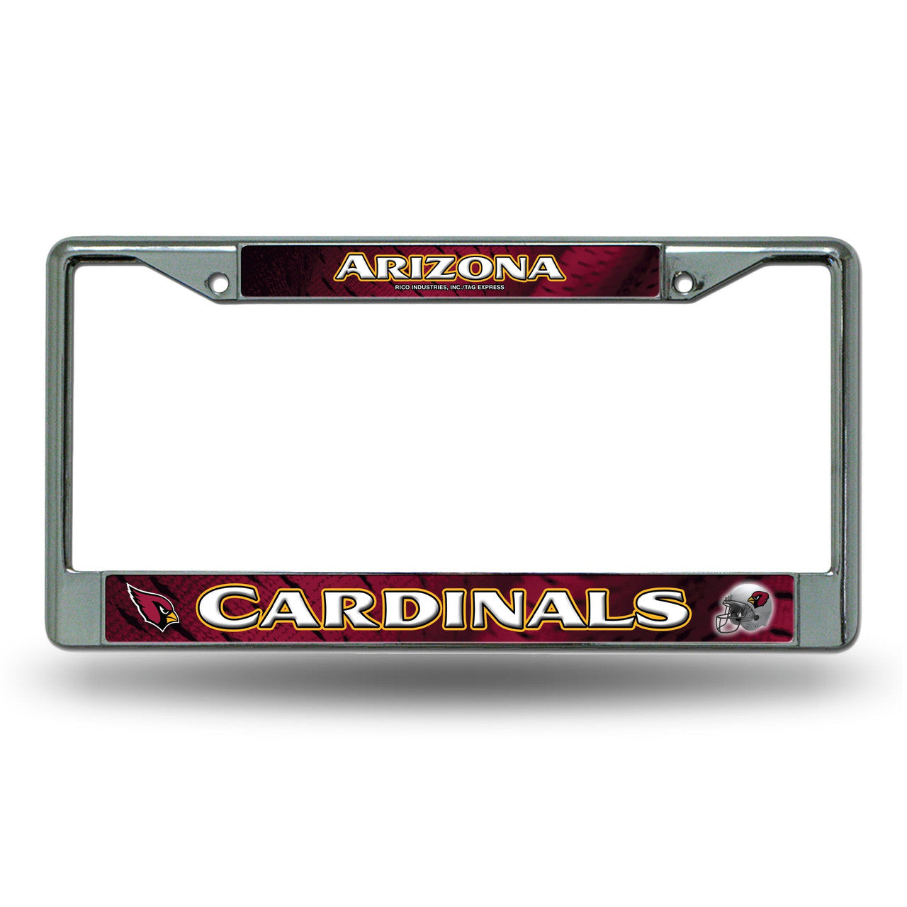 Arizona Cardinals License Plate Frame Chrome Printed Insert - Sports Collectibles, Sports Memorabilia, Sports Fan Shop, Sports Gifts