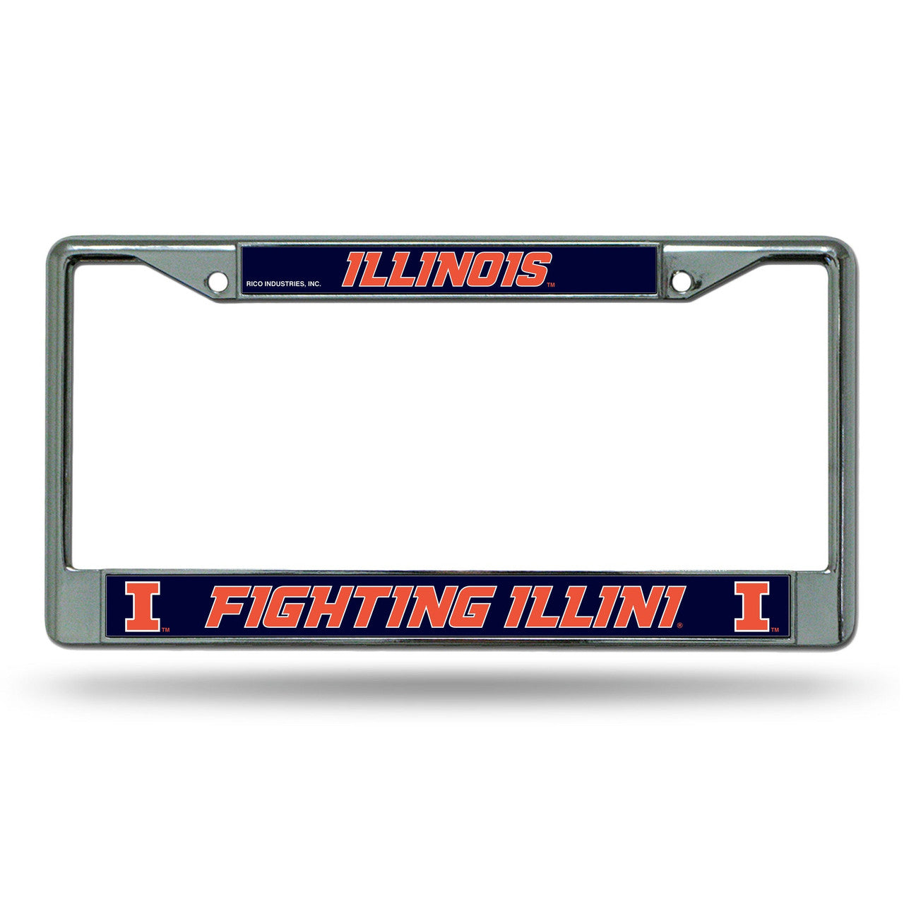 Illinois Fighting Illini License Plate Frame Chrome Printed Insert - Sports Collectibles, Sports Memorabilia, Sports Fan Shop, Sports Gifts