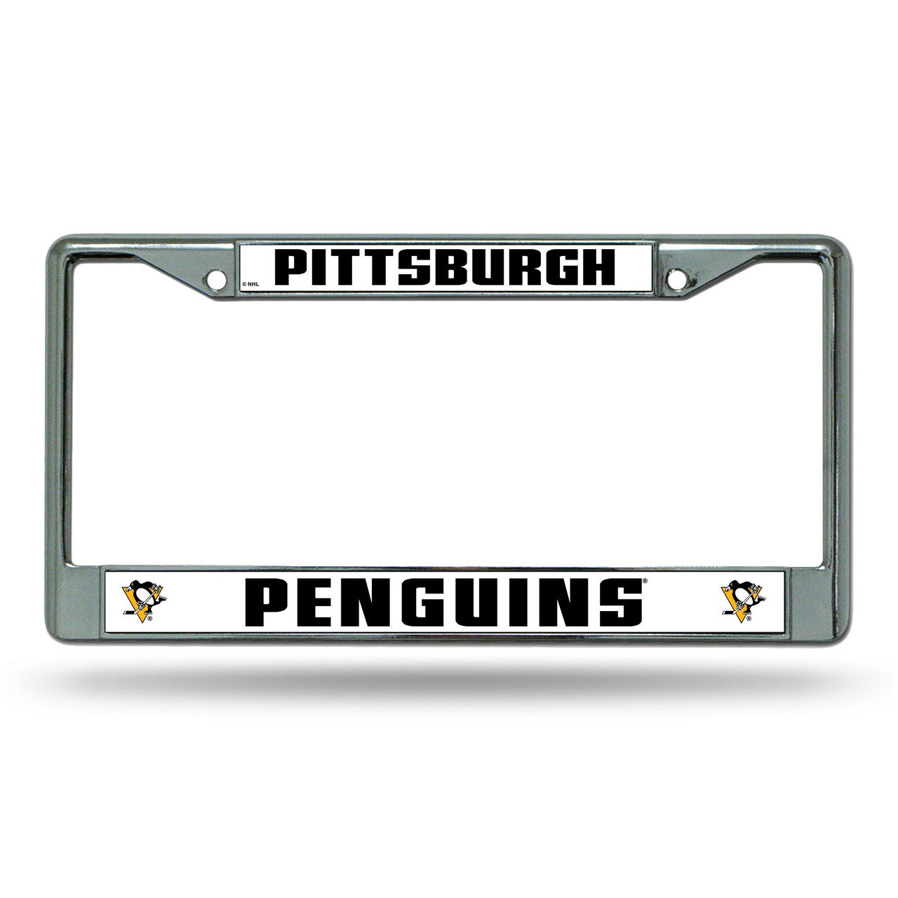 Pittsburgh Penguins License Plate Frame Chrome - Sports Collectibles, Sports Memorabilia, Sports Fan Shop, Sports Gifts