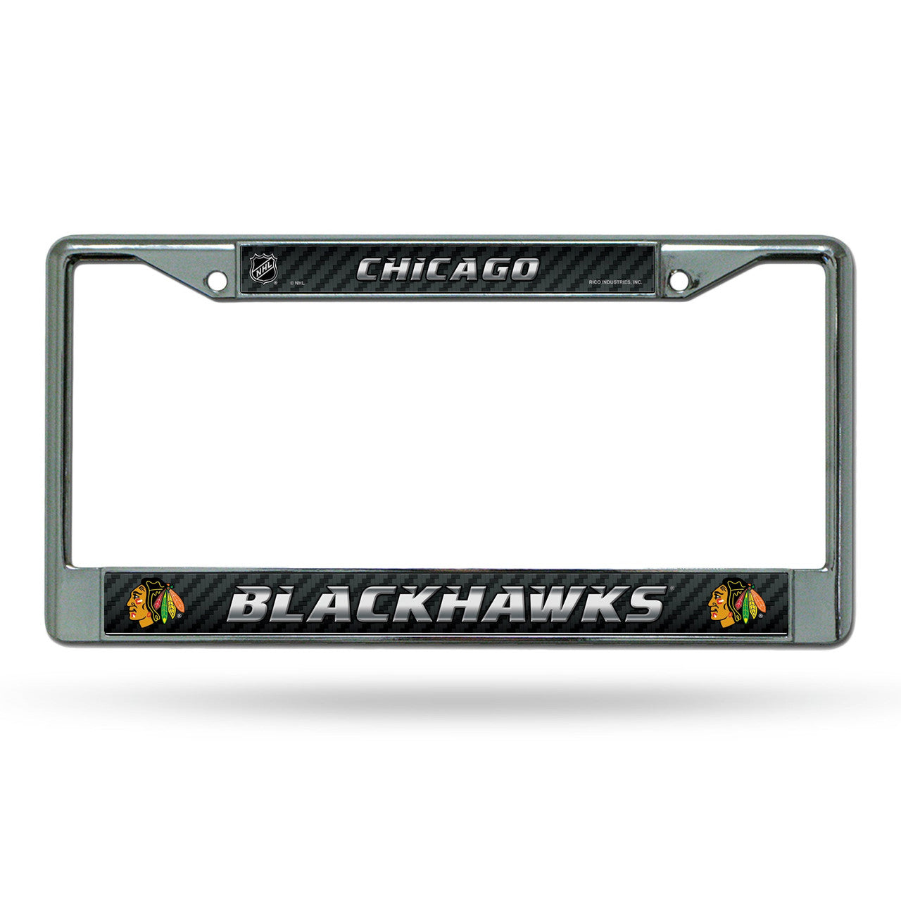 Chicago Blackhawks License Plate Frame Chrome Printed Insert - Sports Collectibles, Sports Memorabilia, Sports Fan Shop, Sports Gifts