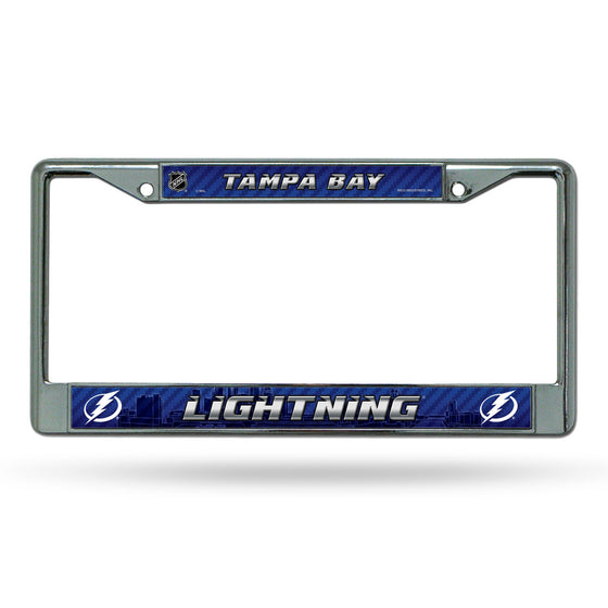 Tampa Bay Lightning License Plate Frame Chrome Printed Insert - Sports Collectibles, Sports Memorabilia, Sports Fan Shop, Sports Gifts