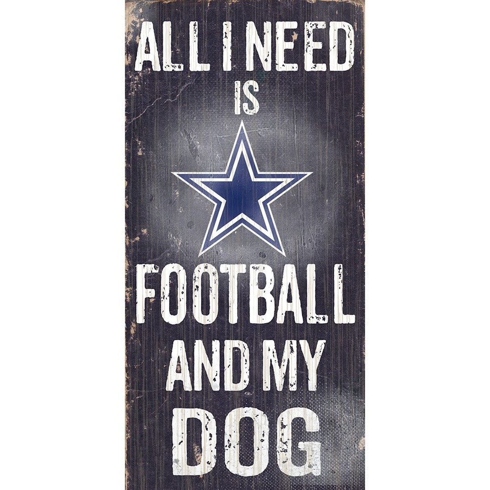 Dallas Cowboys Football and My Dog Wooden Sign - Sports Collectibles, Sports Memorabilia, Sports Fan Shop, Sports Gifts