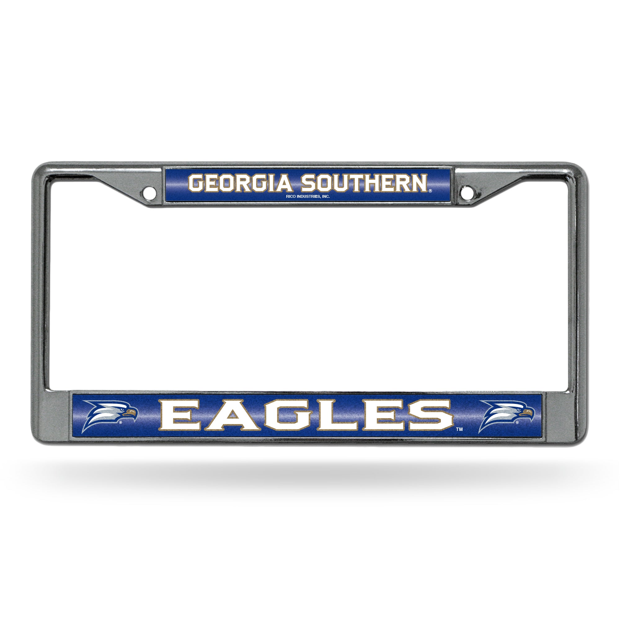 NCAA  Georgia Southern Eagles Classic 12" x 6" Silver Bling Chrome Car/Truck/SUV Auto Accessory