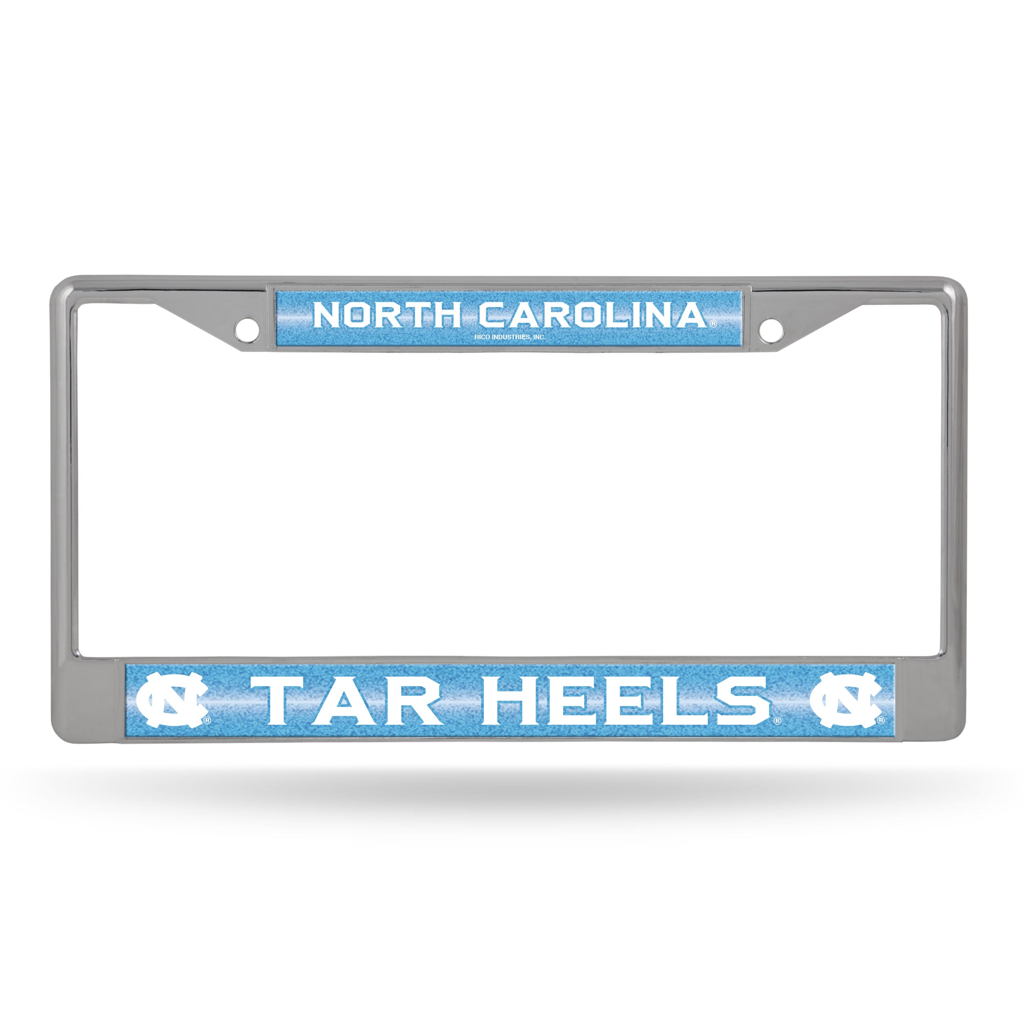 NCAA  North Carolina Tar Heels Classic 12" x 6" Silver Bling Chrome Car/Truck/SUV Auto Accessory