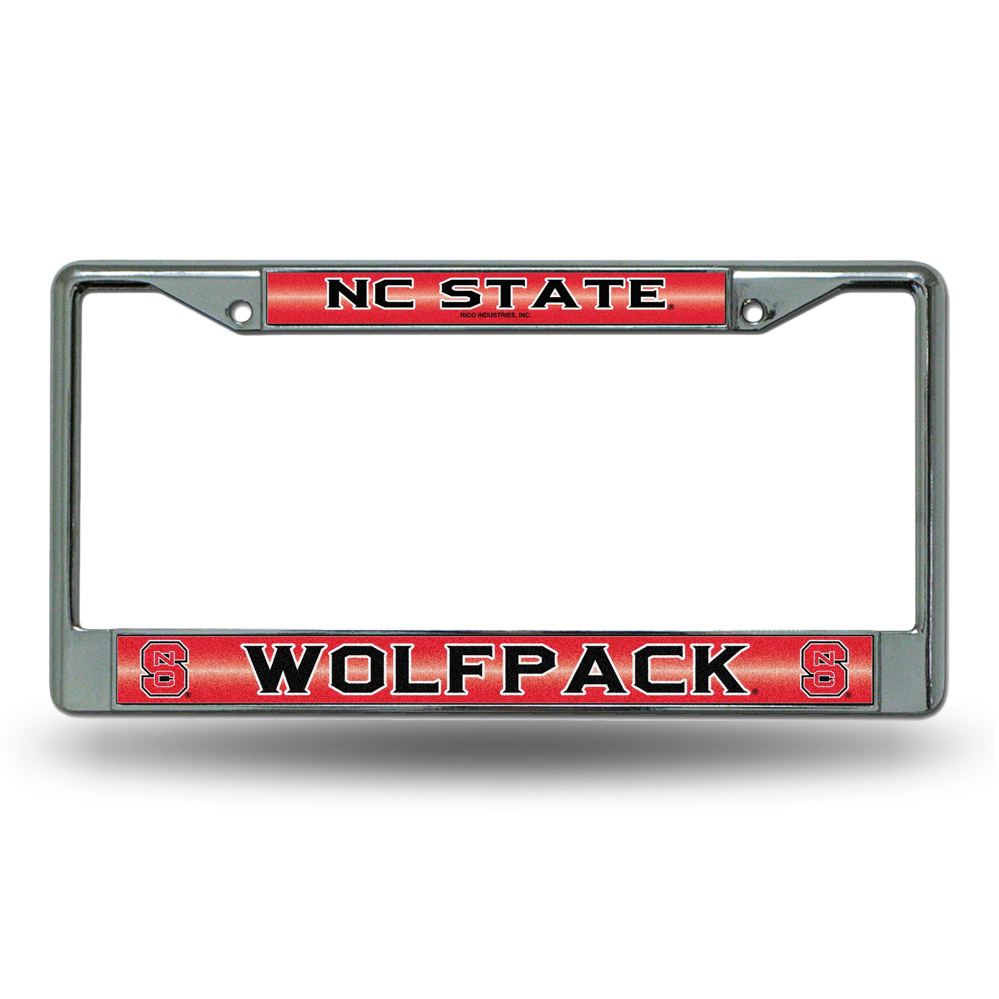 NCAA  North Carolina State Wolfpack Classic 12" x 6" Silver Bling Chrome Car/Truck/SUV Auto Accessory