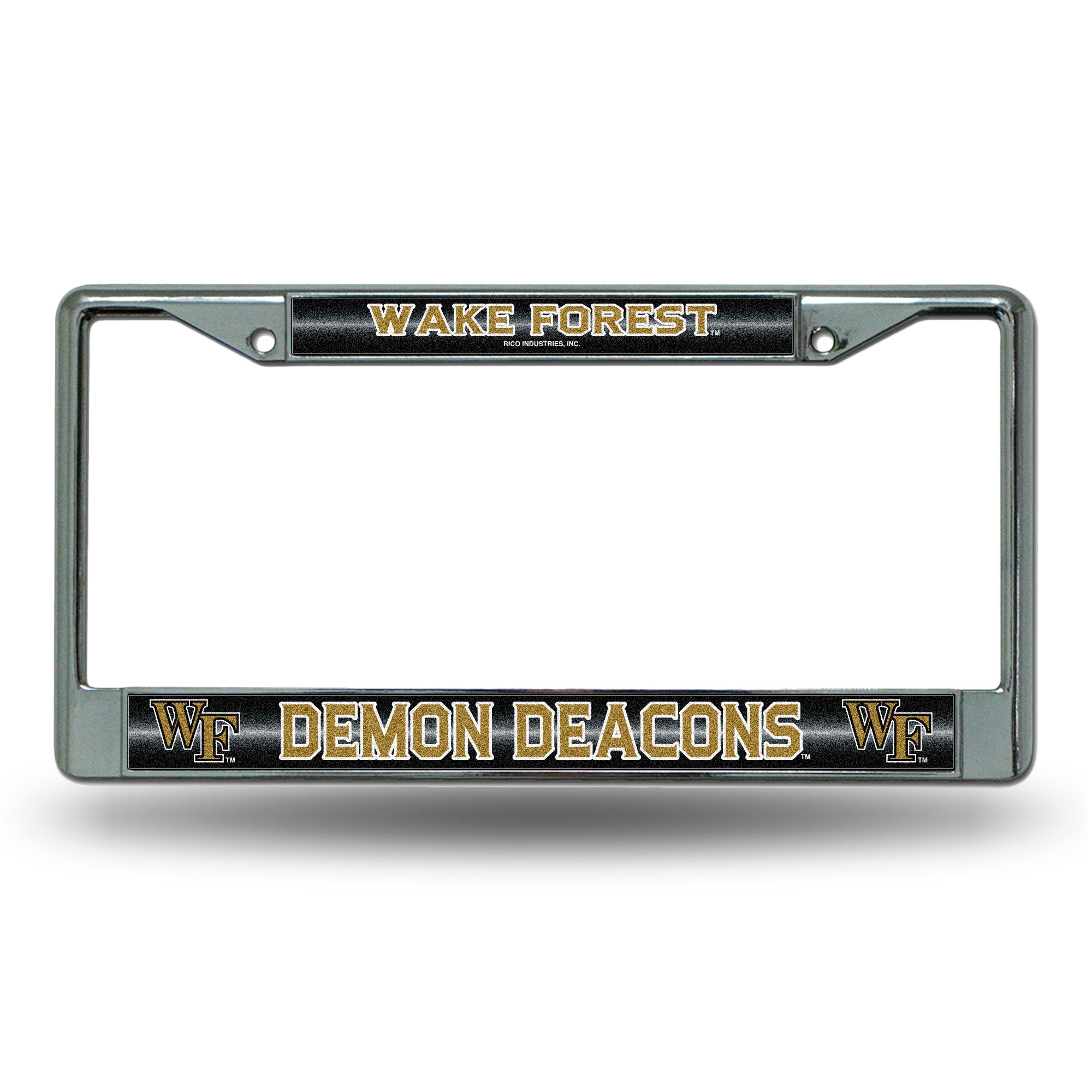 NCAA  Wake Forest Demon Deacons Classic 12" x 6" Silver Bling Chrome Car/Truck/SUV Auto Accessory