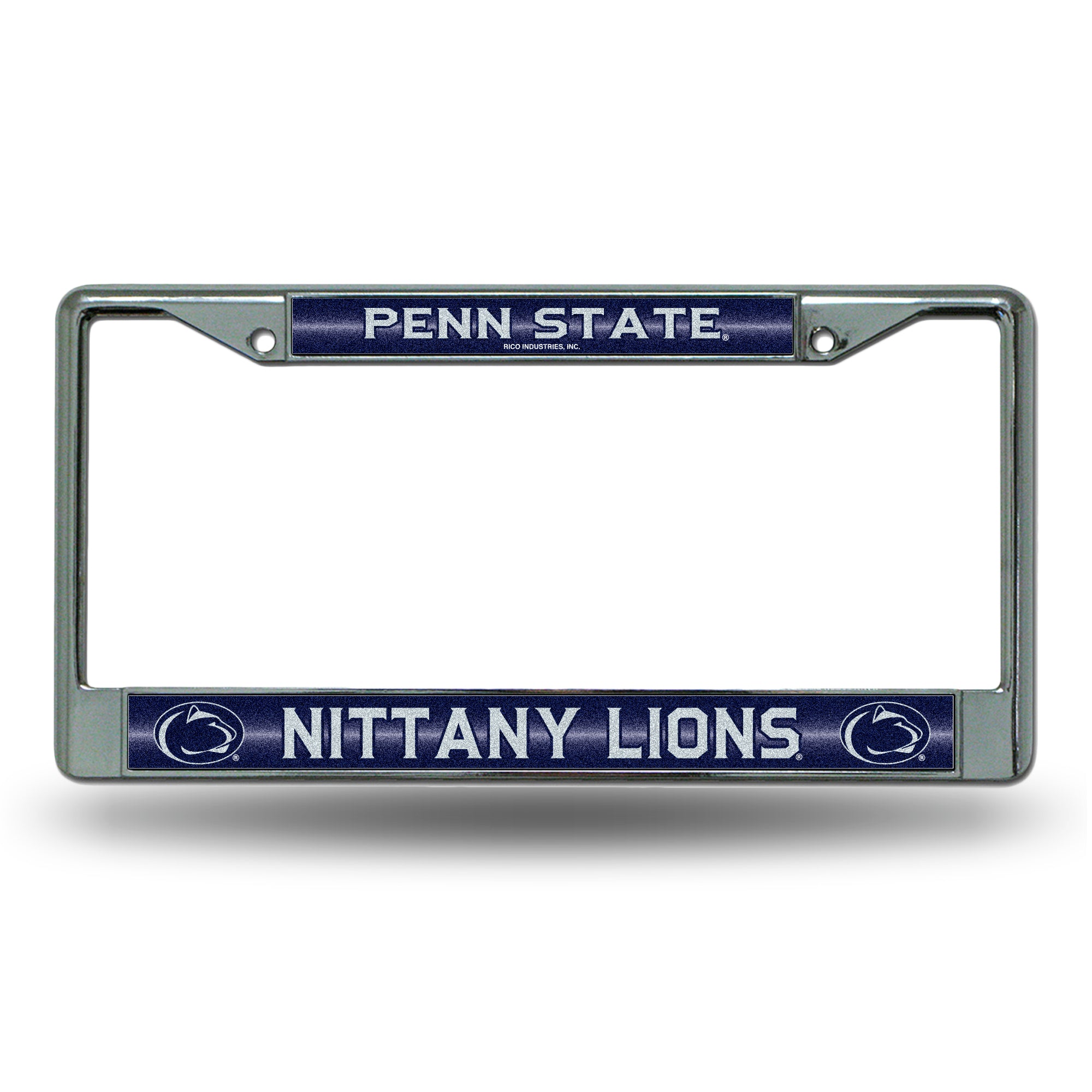 NCAA  Penn State Nittany Lions Classic 12" x 6" Silver Bling Chrome Car/Truck/SUV Auto Accessory